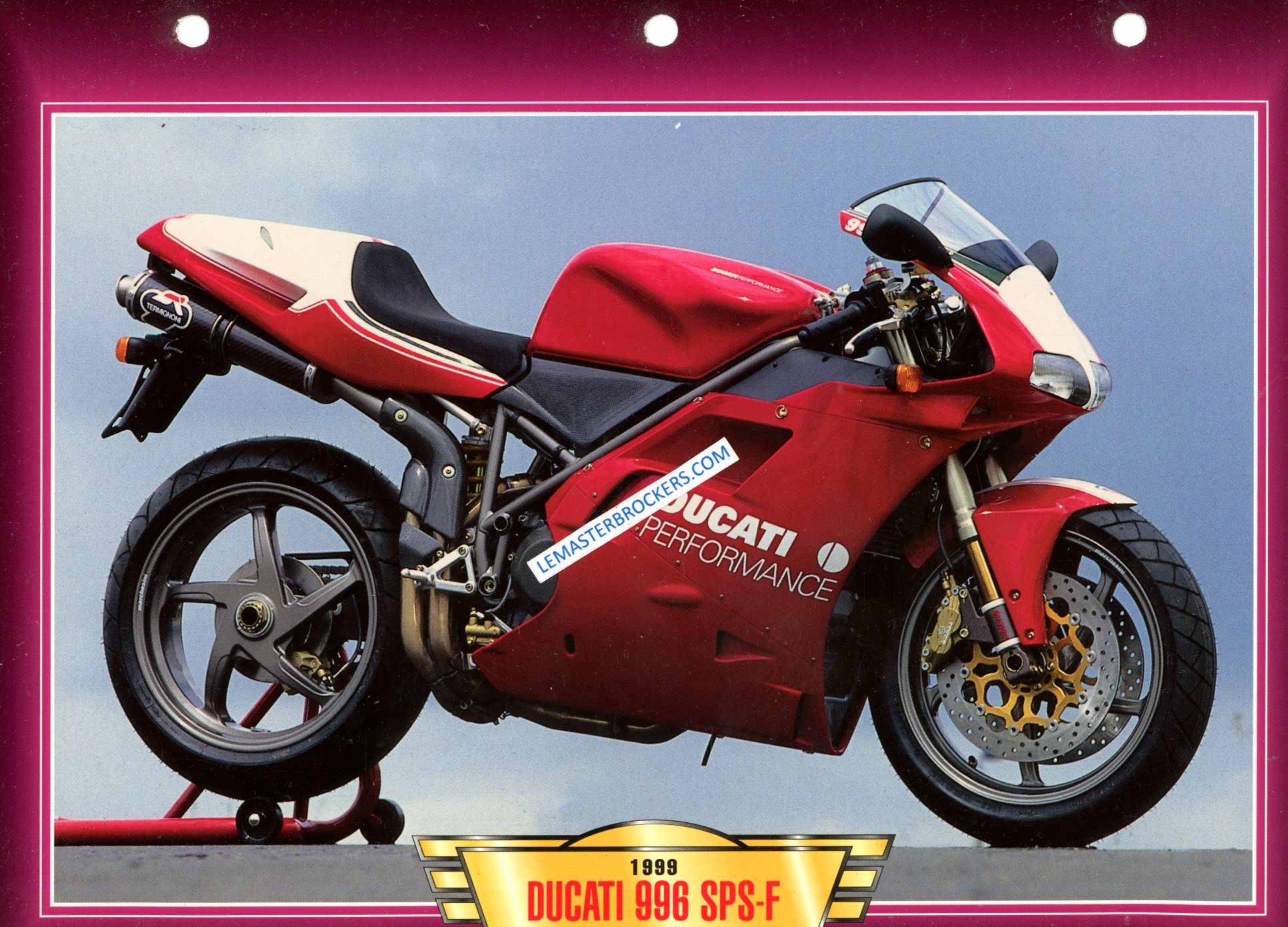 FICHE MOTO DUCATI 996 SPS-F 1999