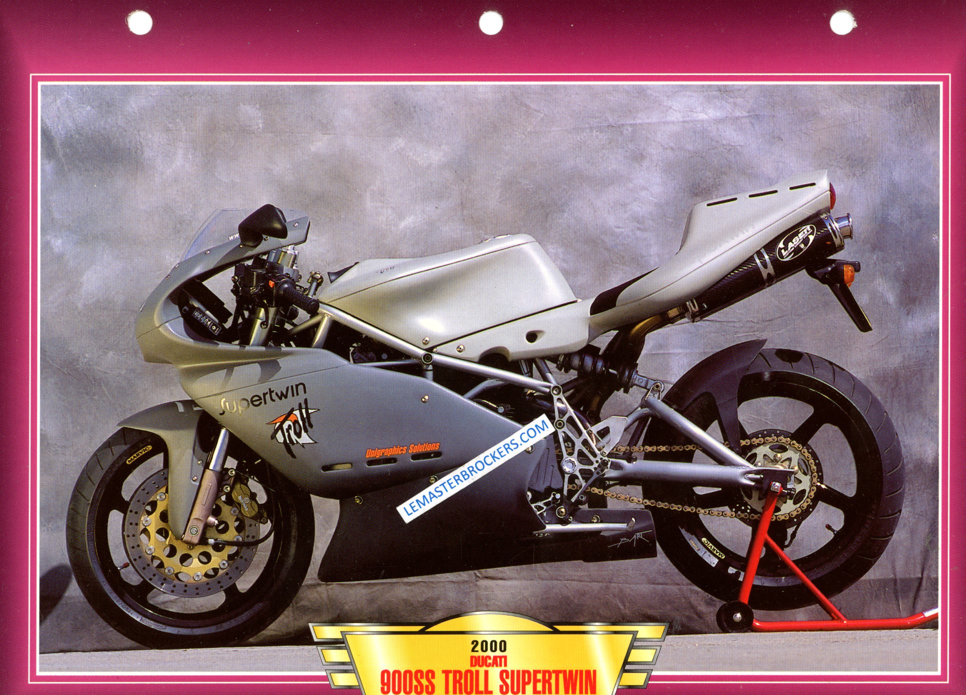 FICHE MOTO DUCATI 900SS TROLL SUPERTWIN 2000
