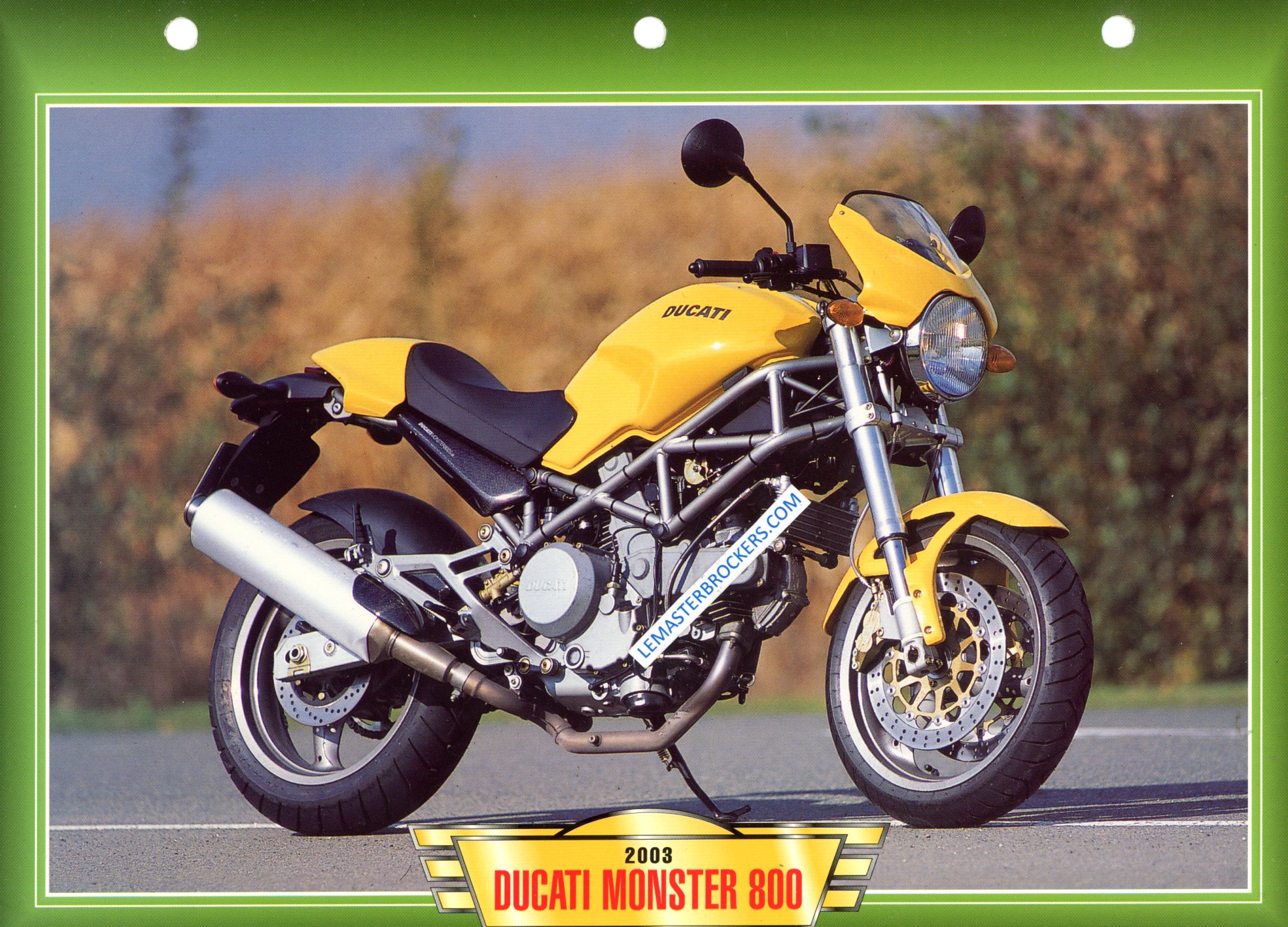 FICHE MOTO DUCATI MONSTER 800 2003