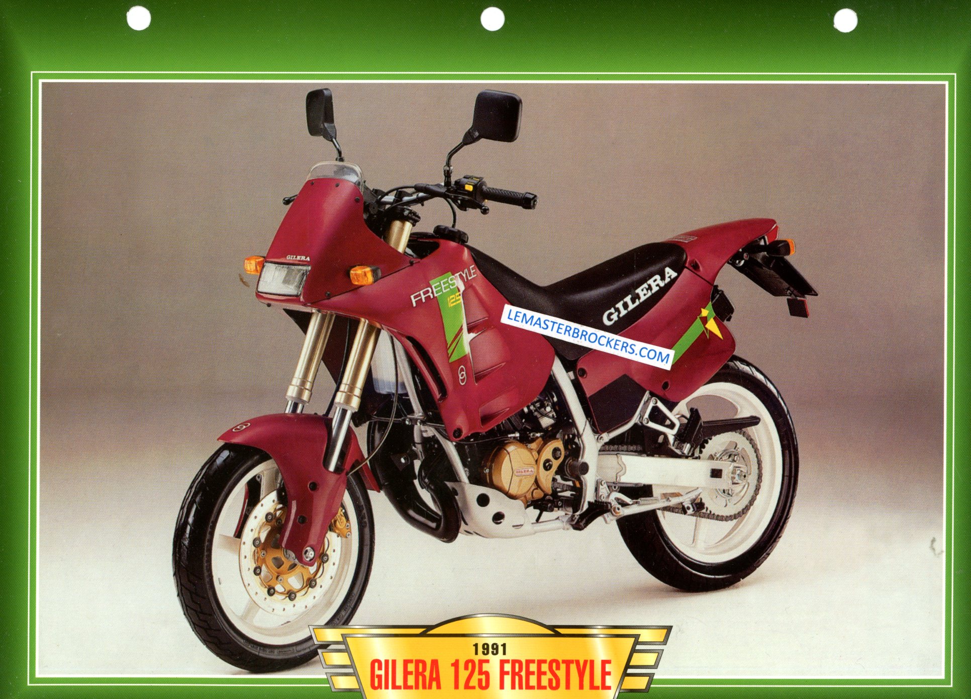 FICHE MOTO GILERA 125 FREESTYLE 1991