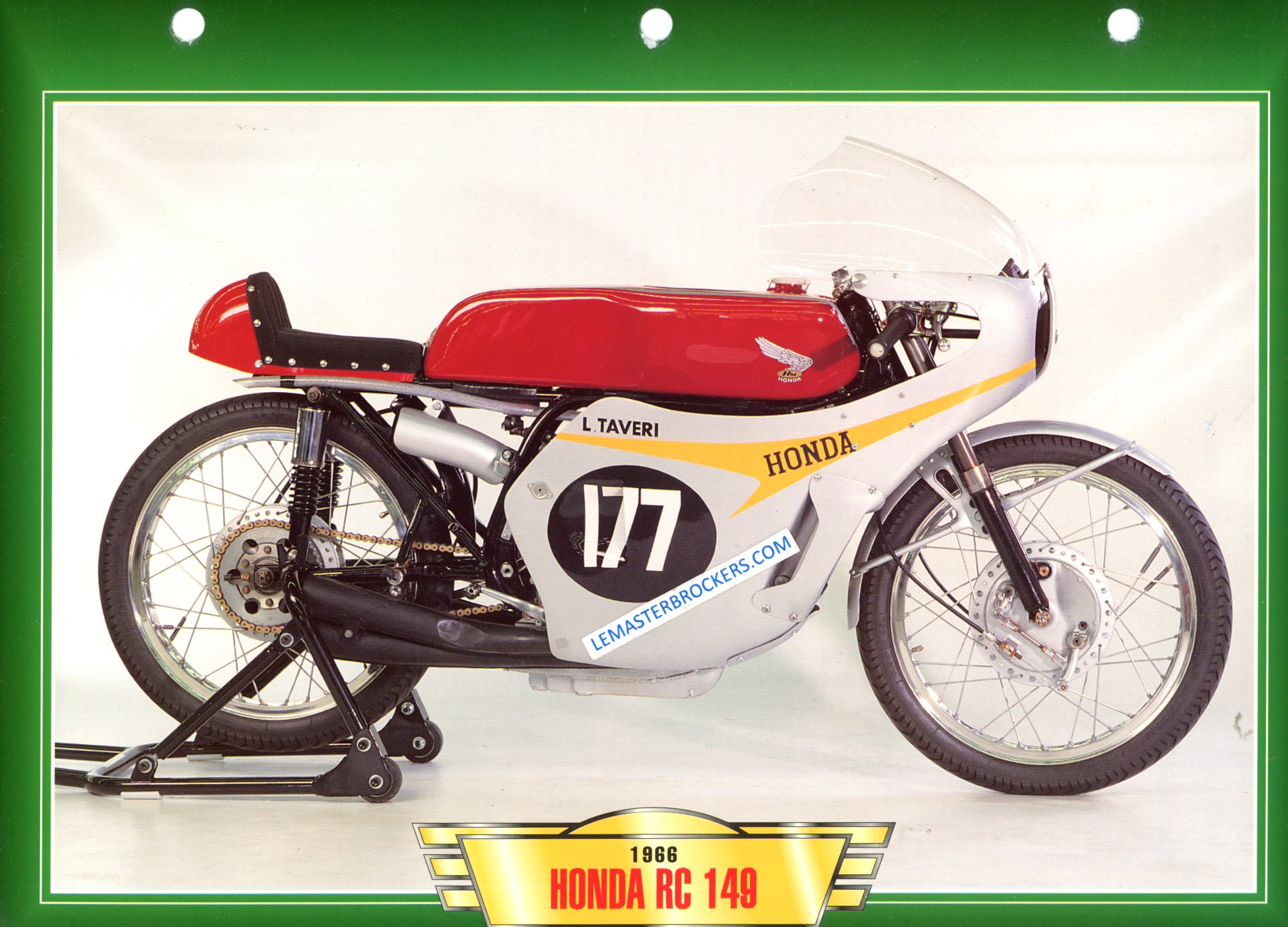 FICHE MOTO HONDA RC 149 RC149 1966