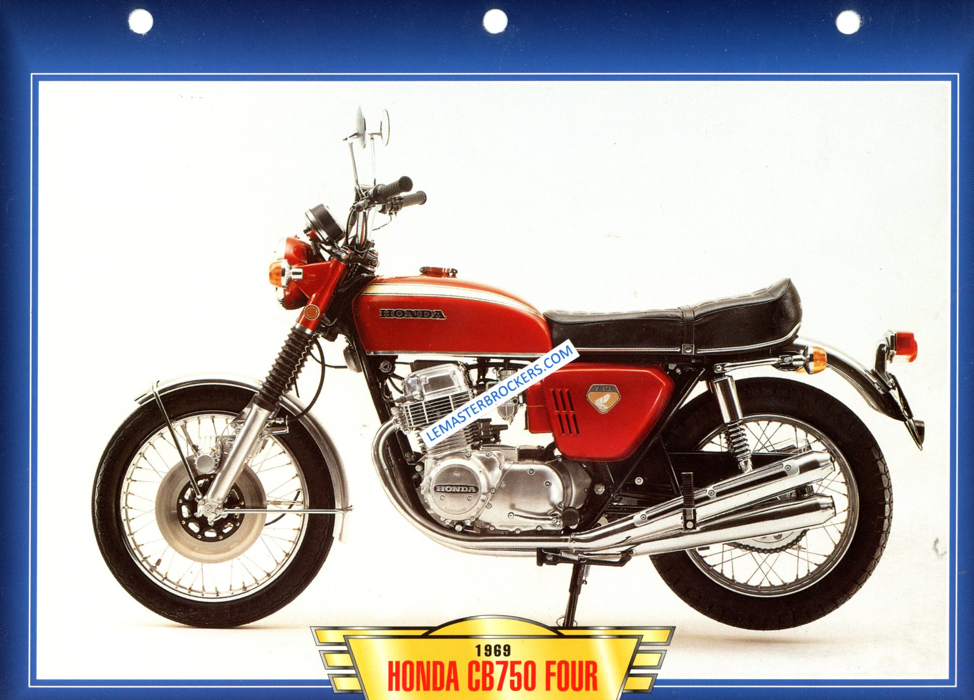 FICHE MOTO HONDA CB 750 FOUR CB750 1969