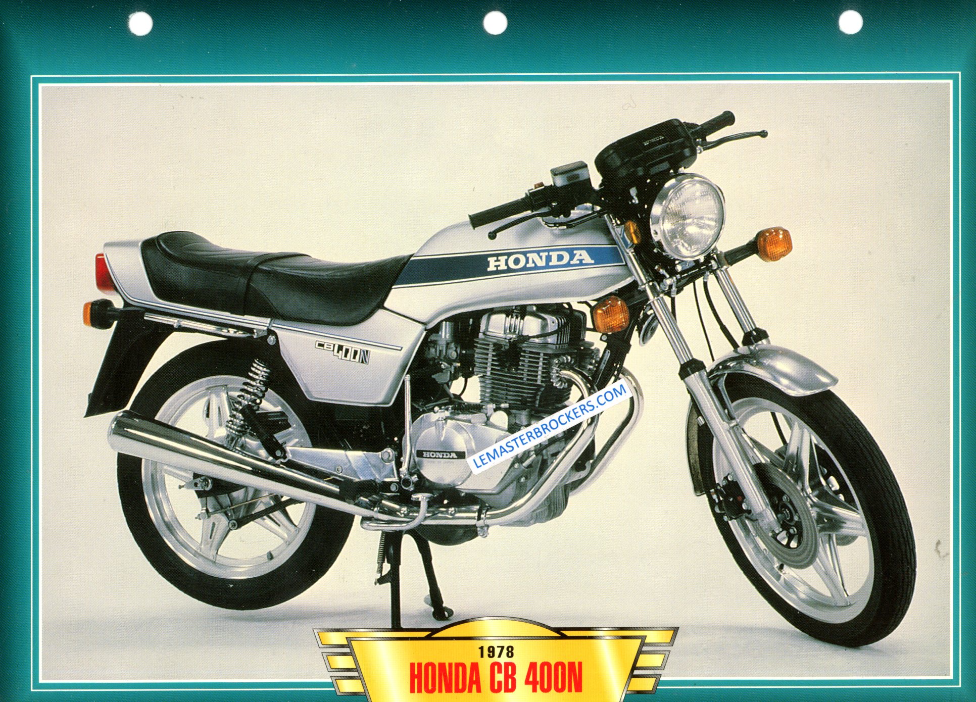 FICHE HONDA CB 400N CB400 N 1978