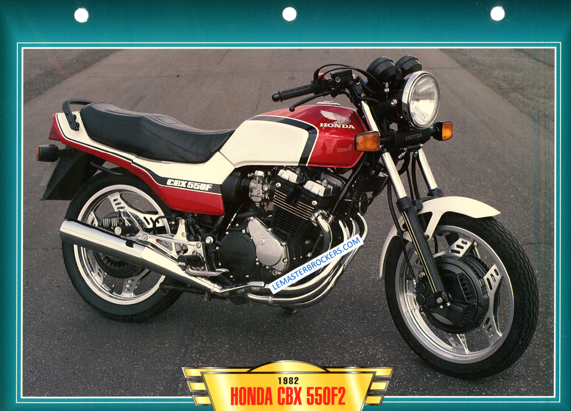 FICHE HONDA CBX 500F2 CBX550 F2 1982