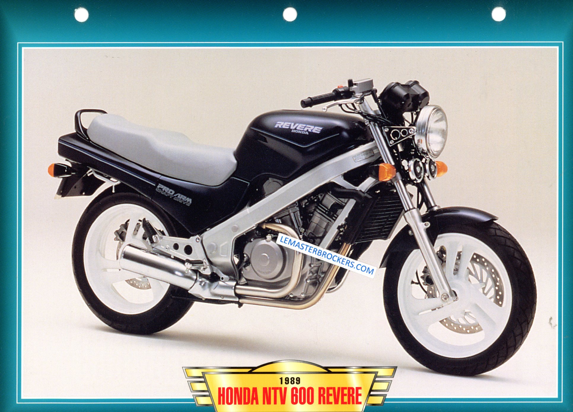 FICHE HONDA NTV 600 REVERE 1989