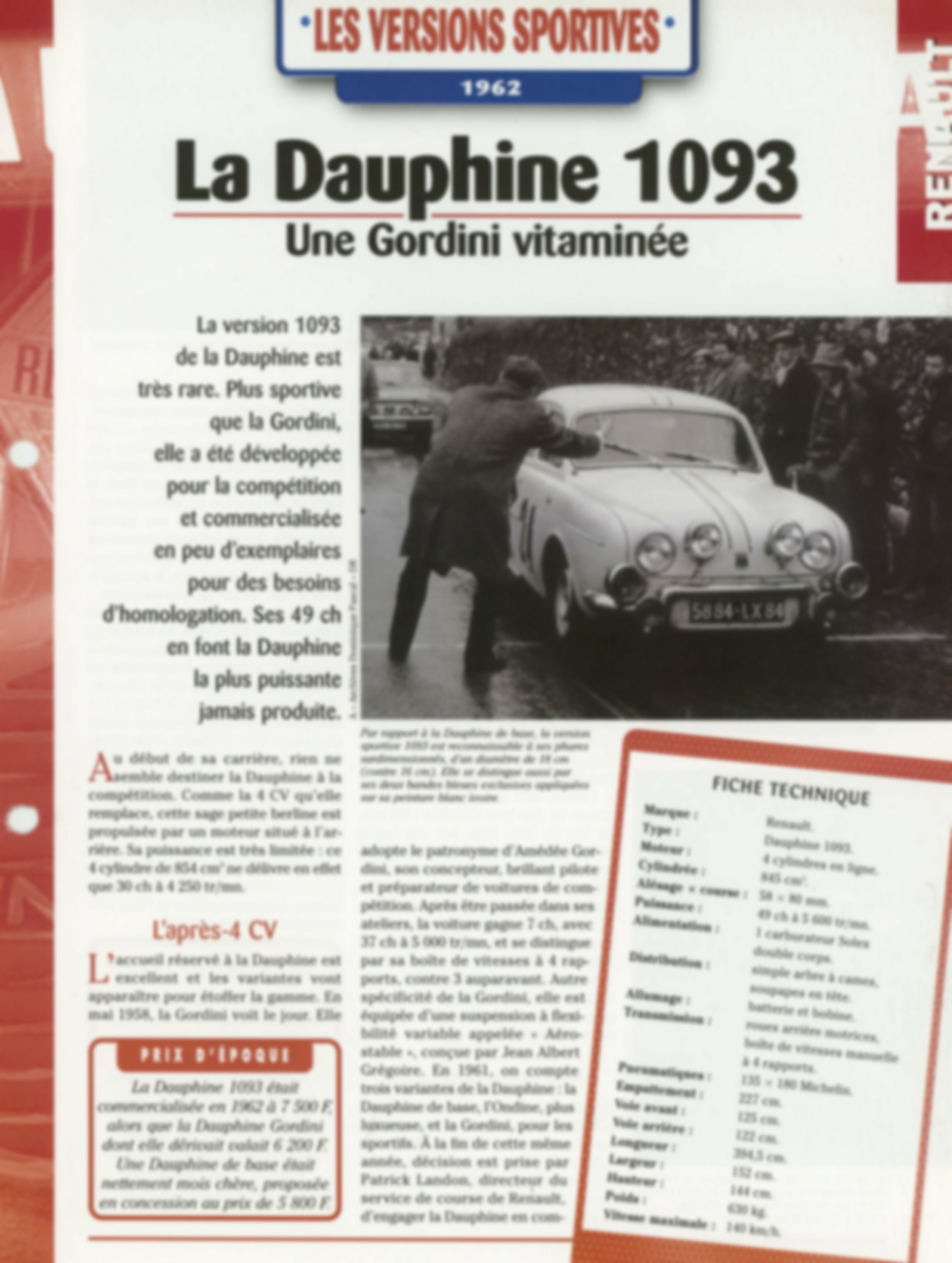 FICHE-AUTO-RENAULT-DAUPHINE-1093-GORDINI-lemasterbrockers-cars-card-french