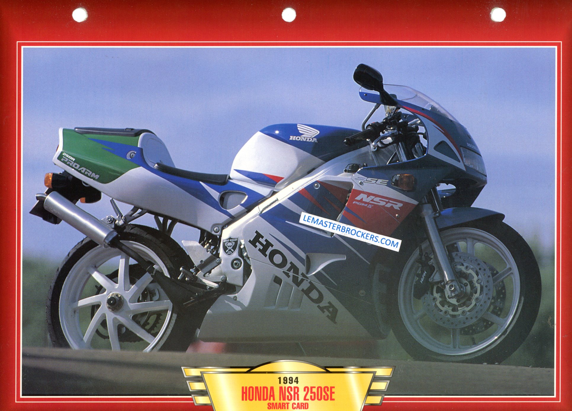 FICHE MOTO HONDA NSR 250SE SMART CARD 1994