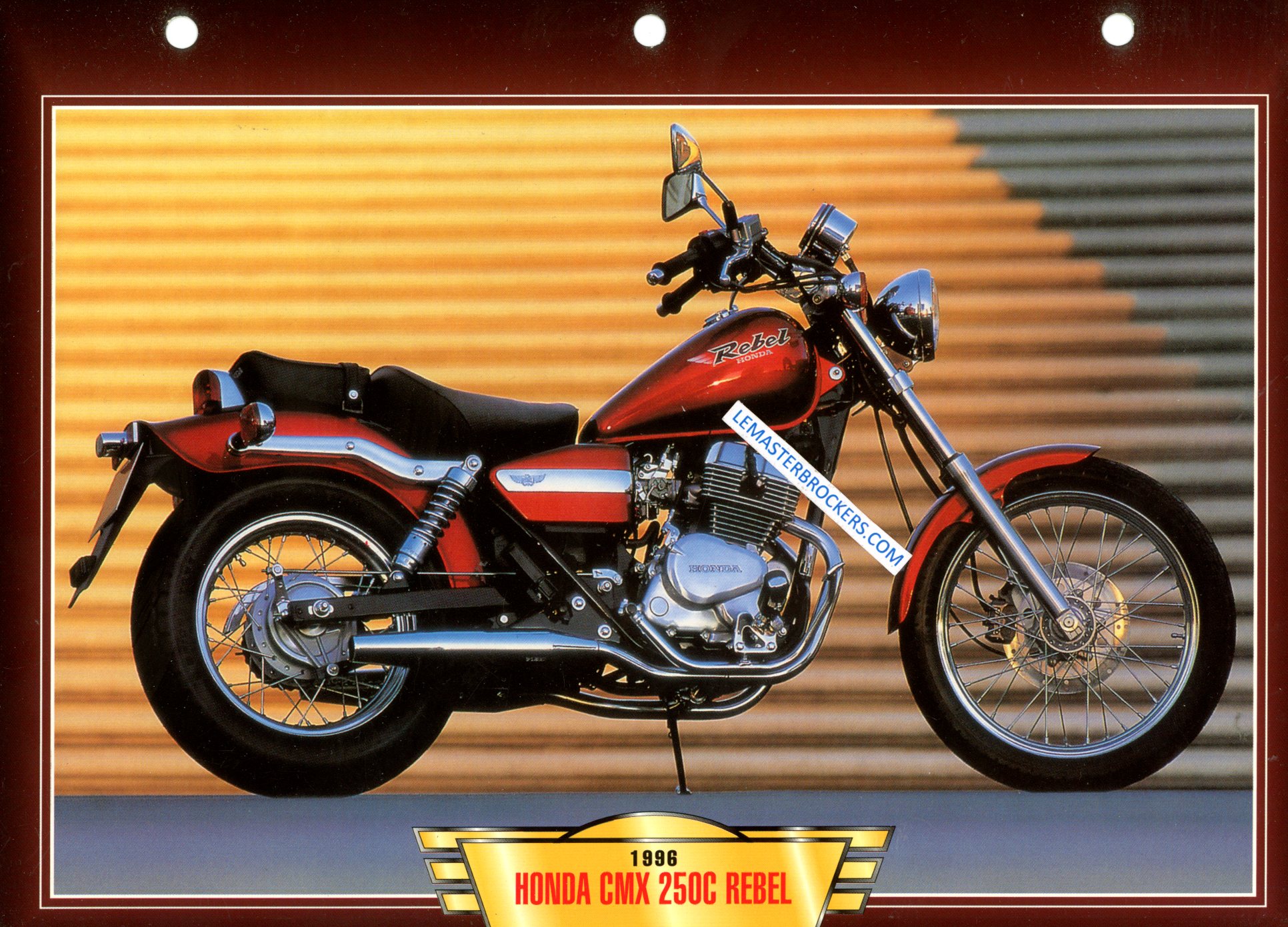 FICHE MOTO HONDA CMX 250 C REBEL CMX250 1996