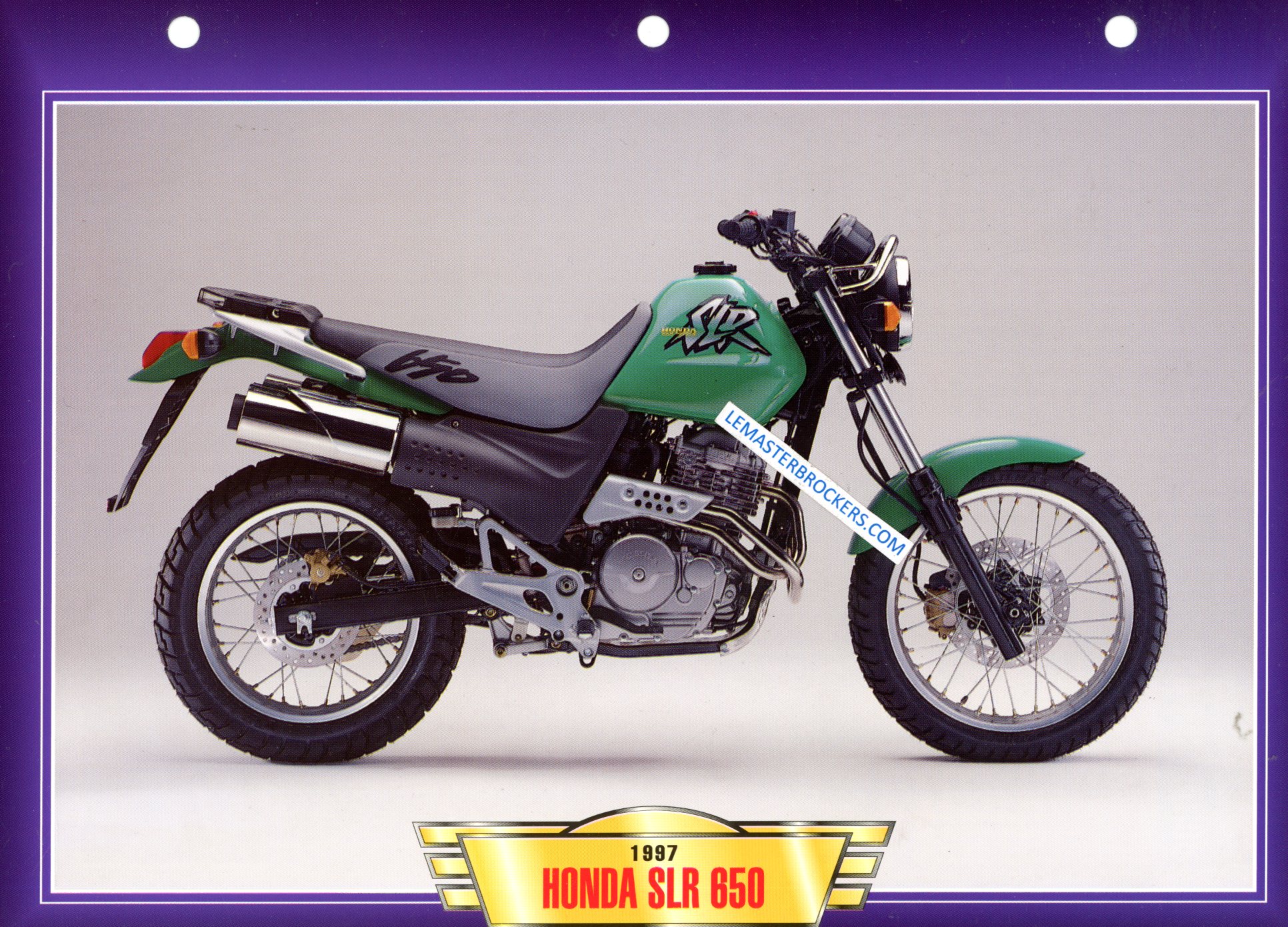 FICHE MOTO HONDA SLR 650 SLR650 1997