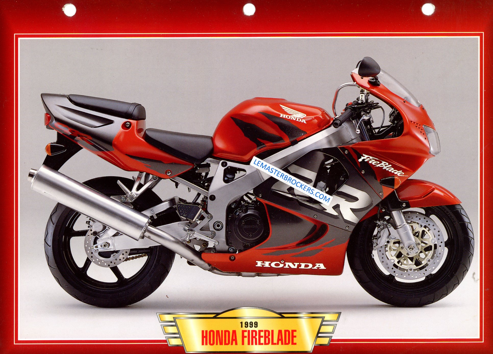 FICHE MOTO HONDA FIREBLADE 1999