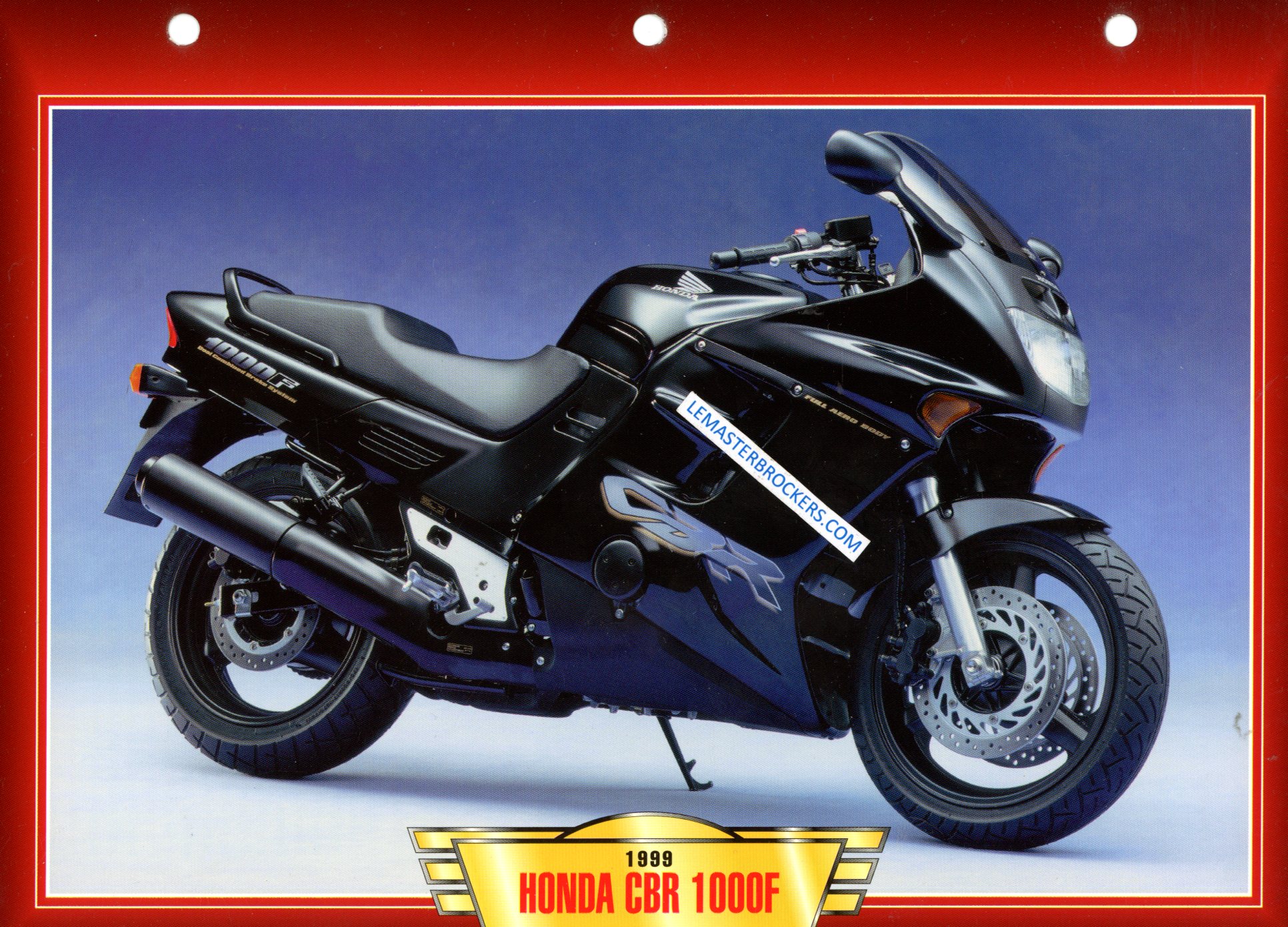 FICHE MOTO HONDA CBR 1000F CBR1000 F 1999