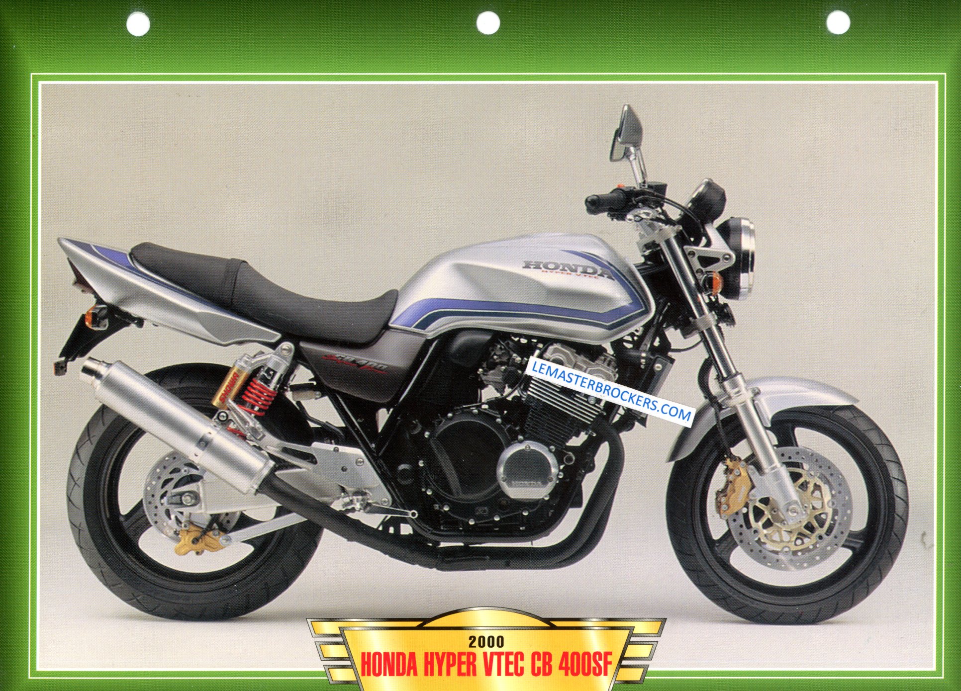 FICHE MOTO HONDA HYPER VTEC CB 400SF CB400SF 2000