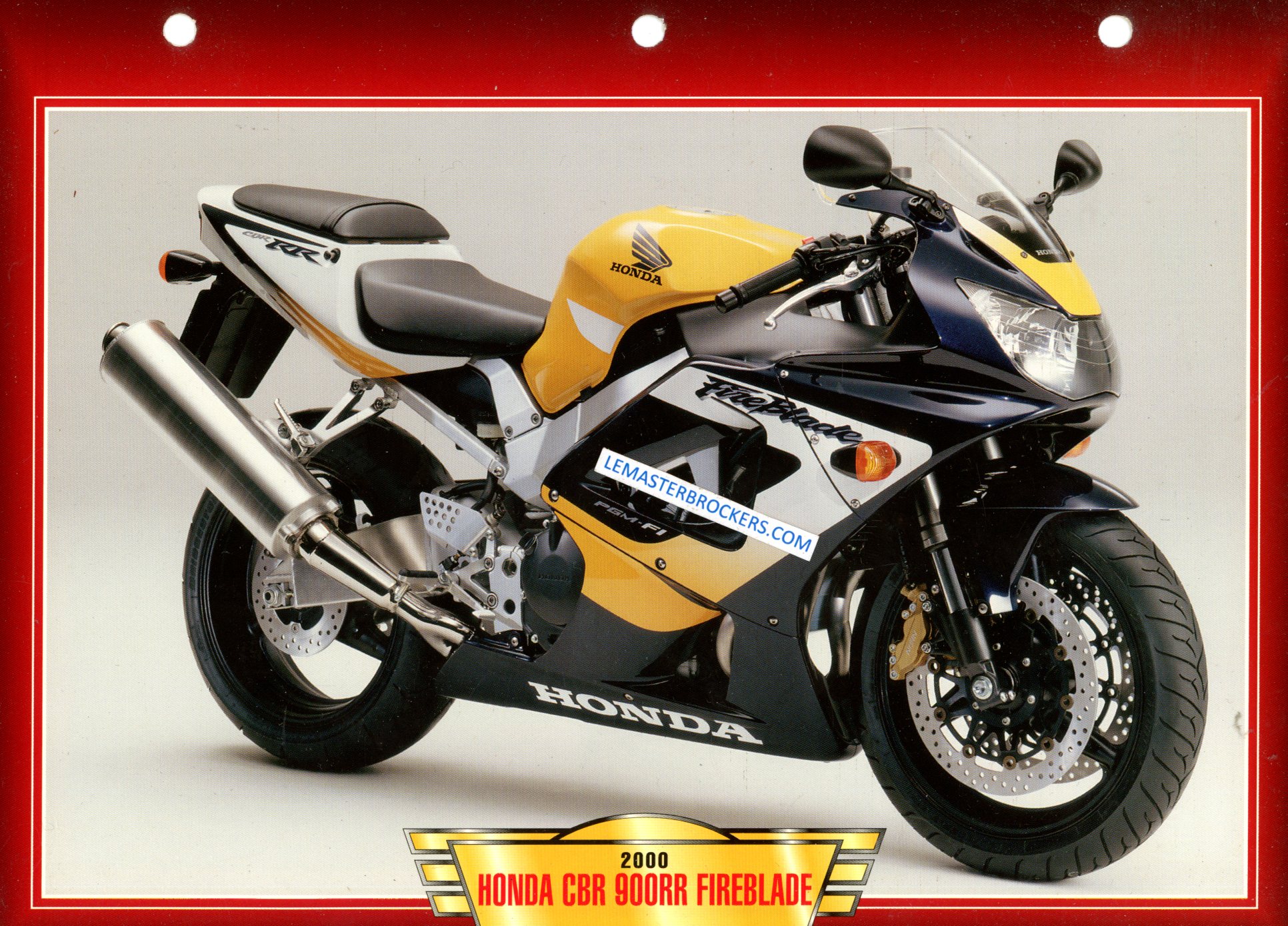 FICHE MOTO HONDA CBR 900RR FIREBLADE 2000