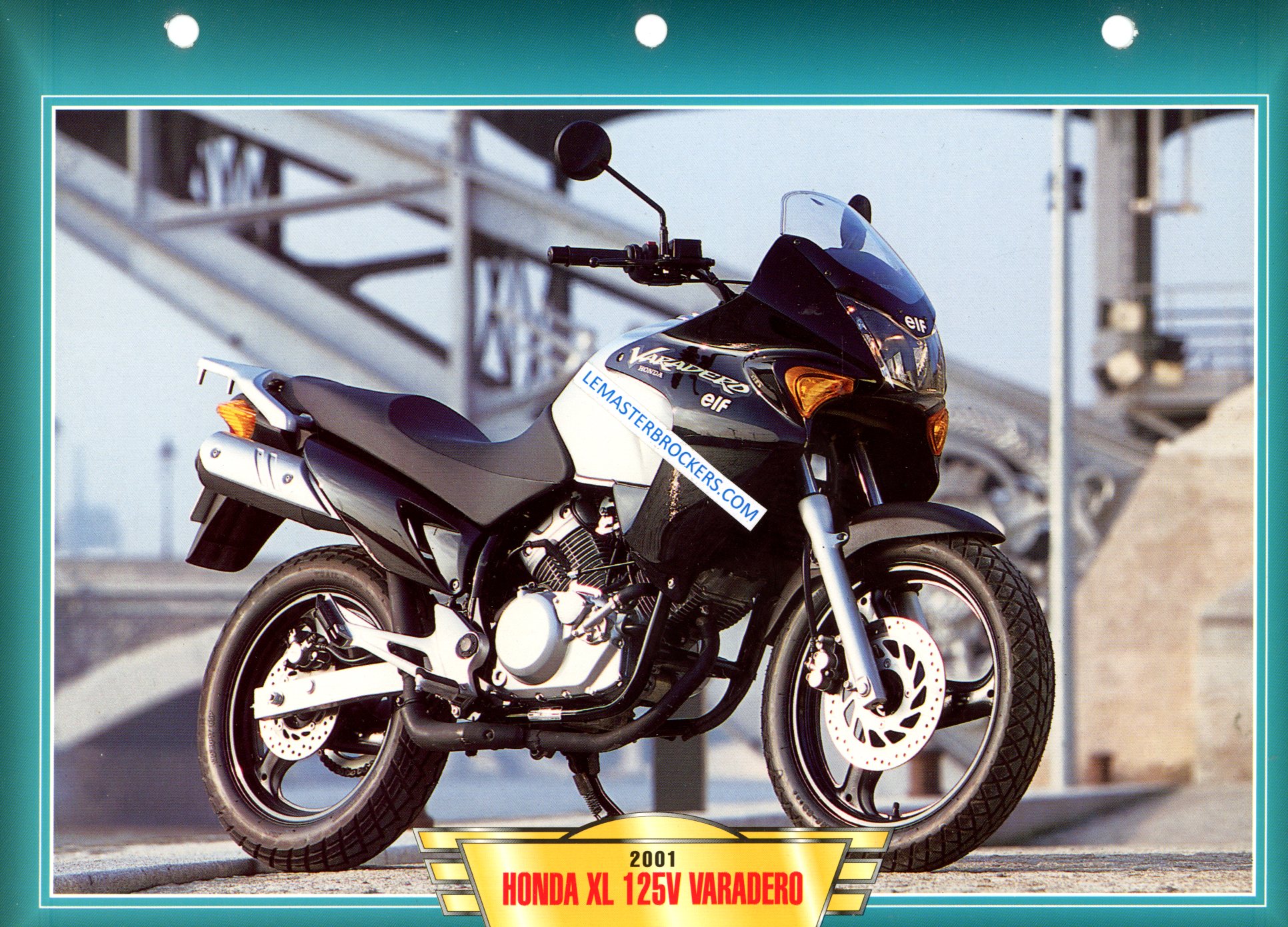 FICHE MOTO HONDA XL 125V VARADERO 2001
