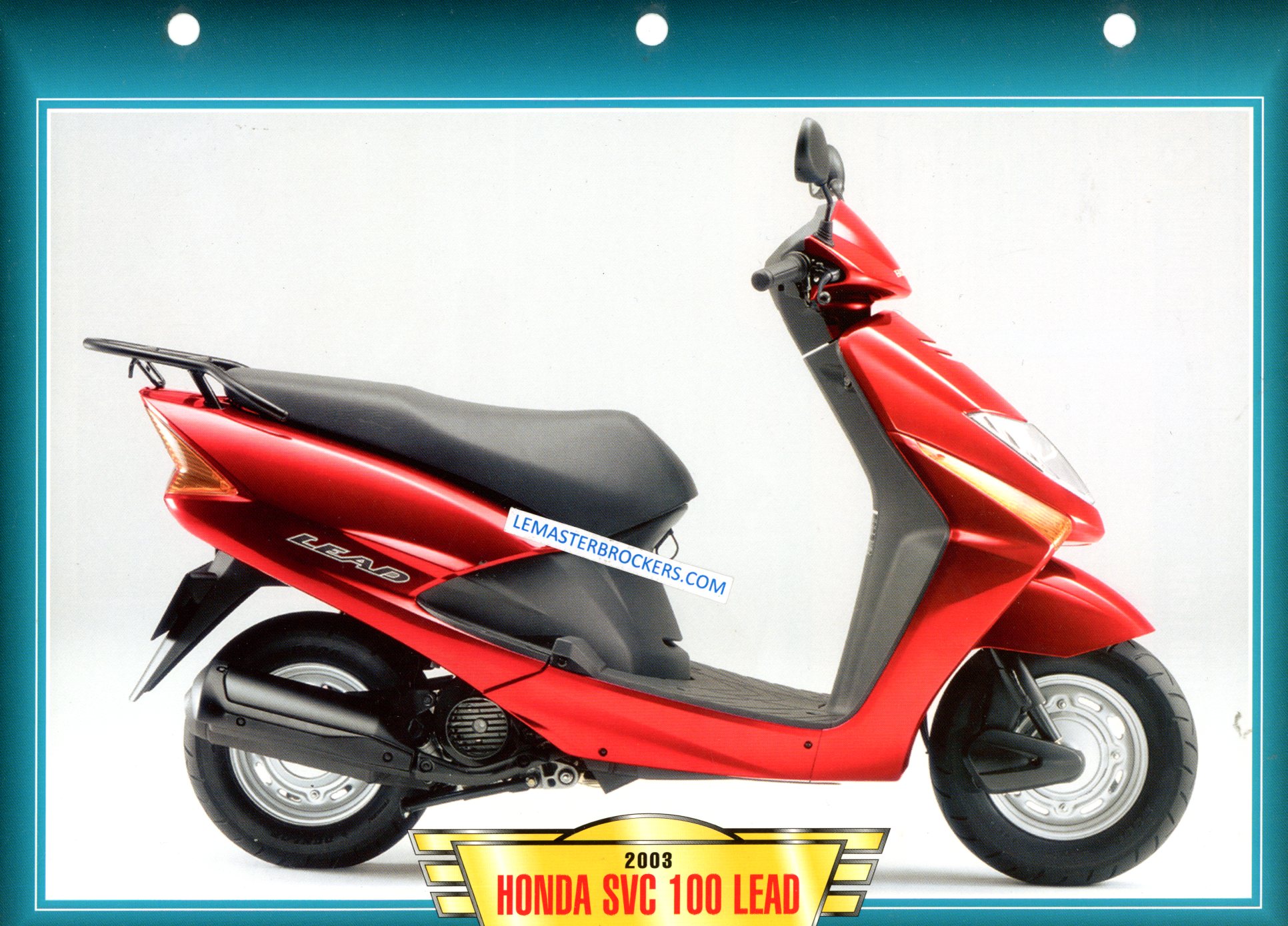 FICHE SCOOTER HONDA SVC 100 LEAD 2003