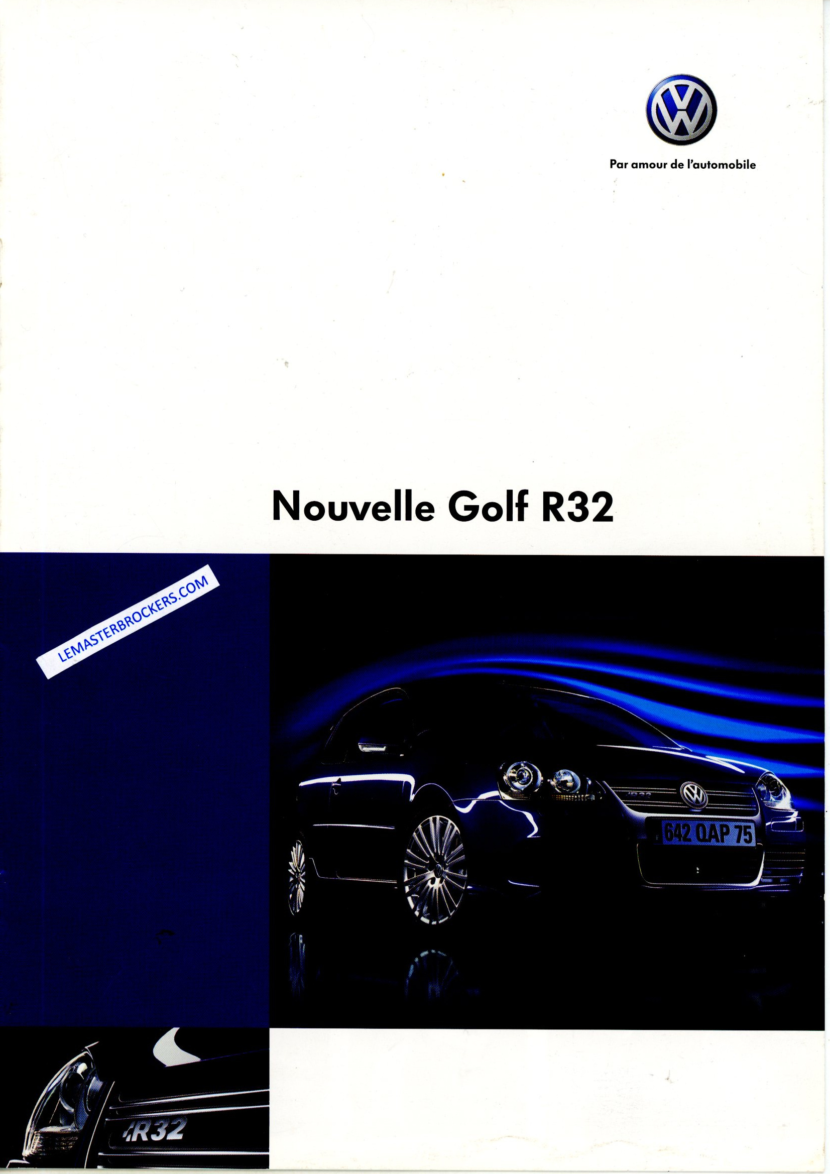 BROCHURE GOLF R32 DE 2005