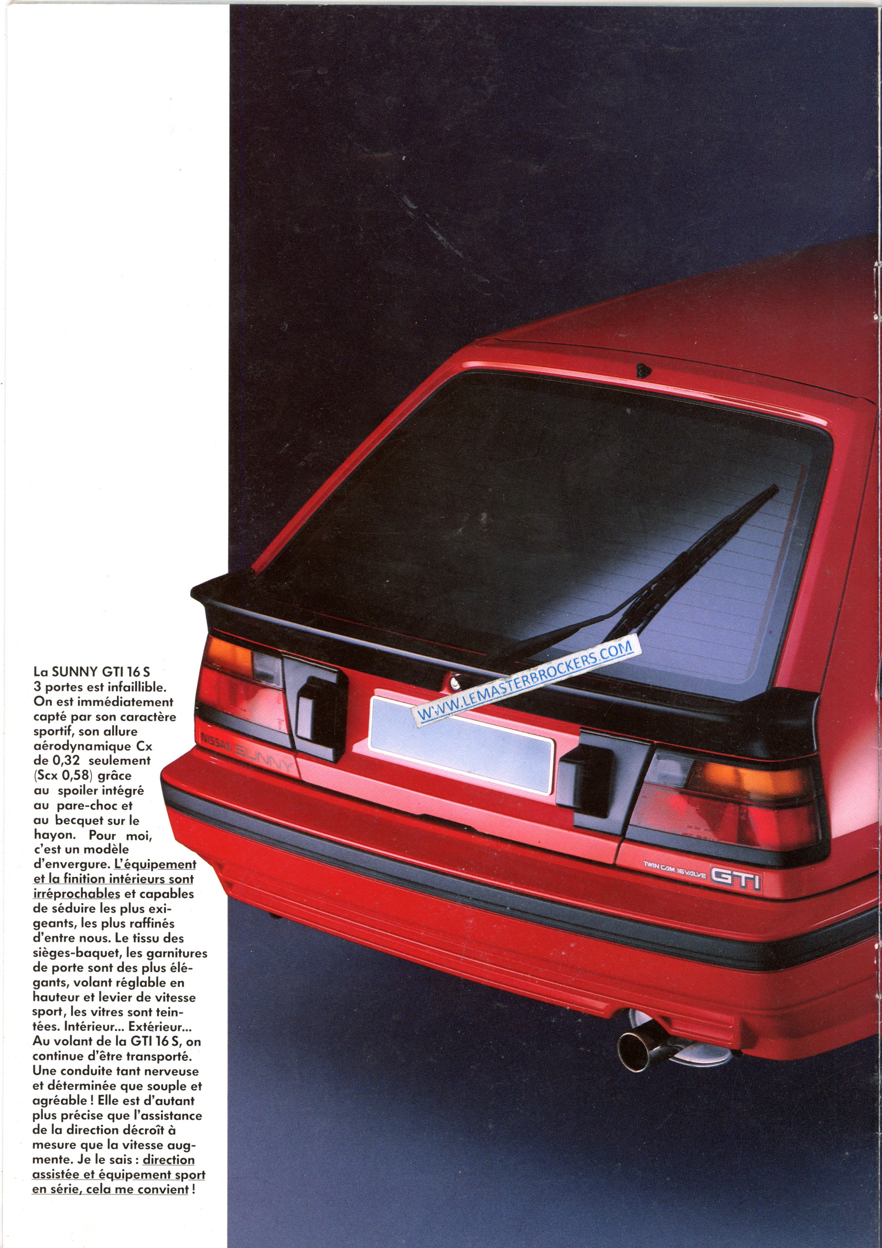 BROCHURE NISSAN SUNNY GTI TWIN CAM 16 VALVE