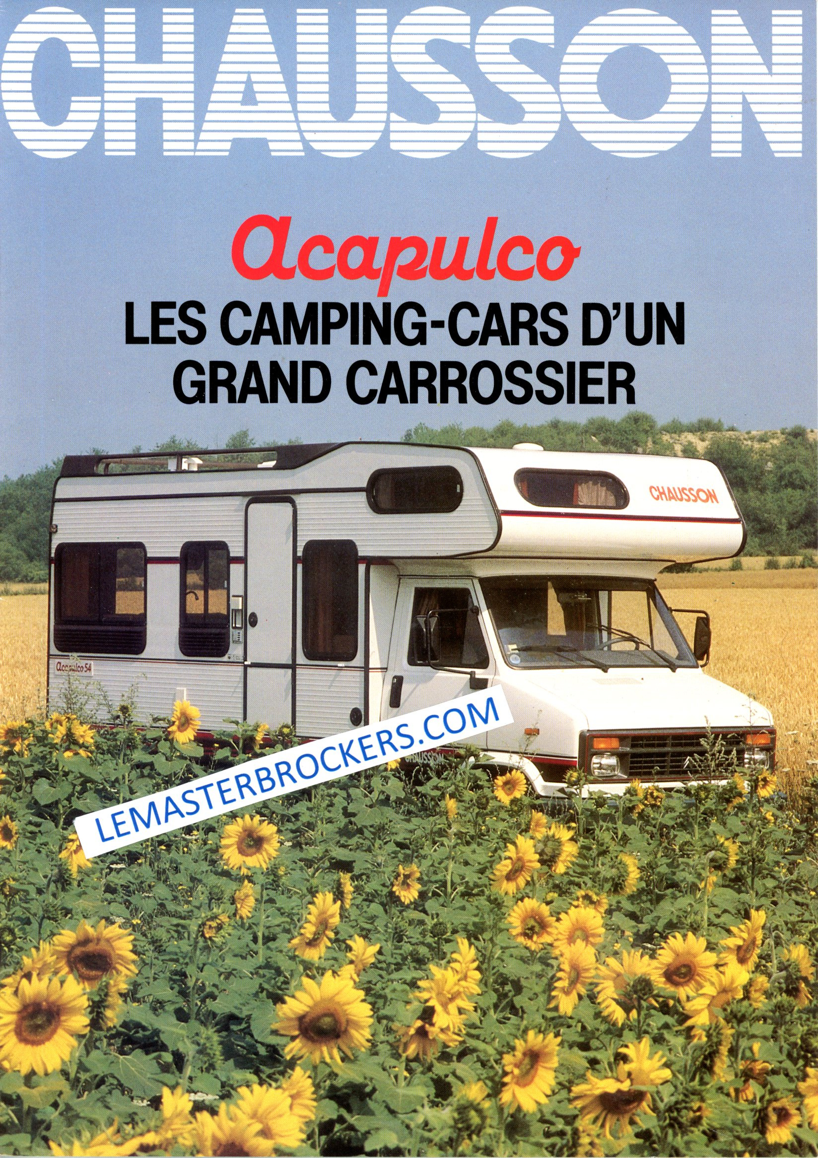CAMPING-CAR CHAUSSON ACAPULCO BROCHURE 1987