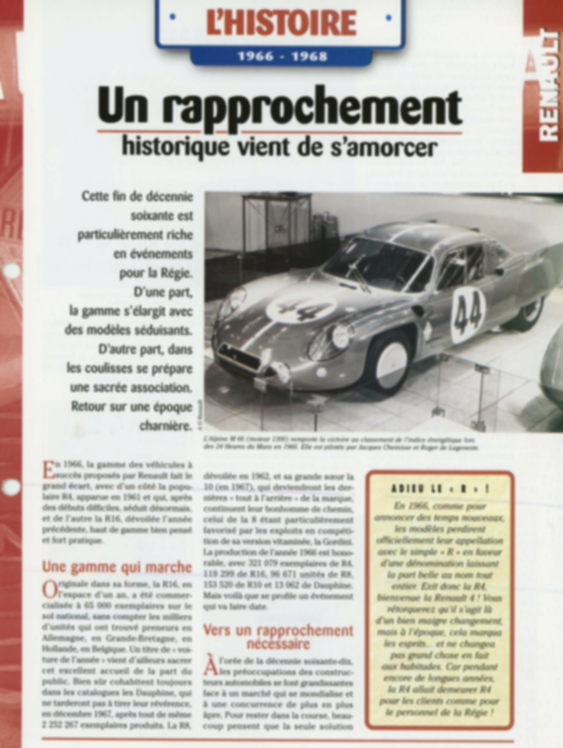 FICHE-RENAULT-histoire-1966-1968-alpine-m66-Fiche-auto-lemasterbrockers-cars-card-HACHETTE