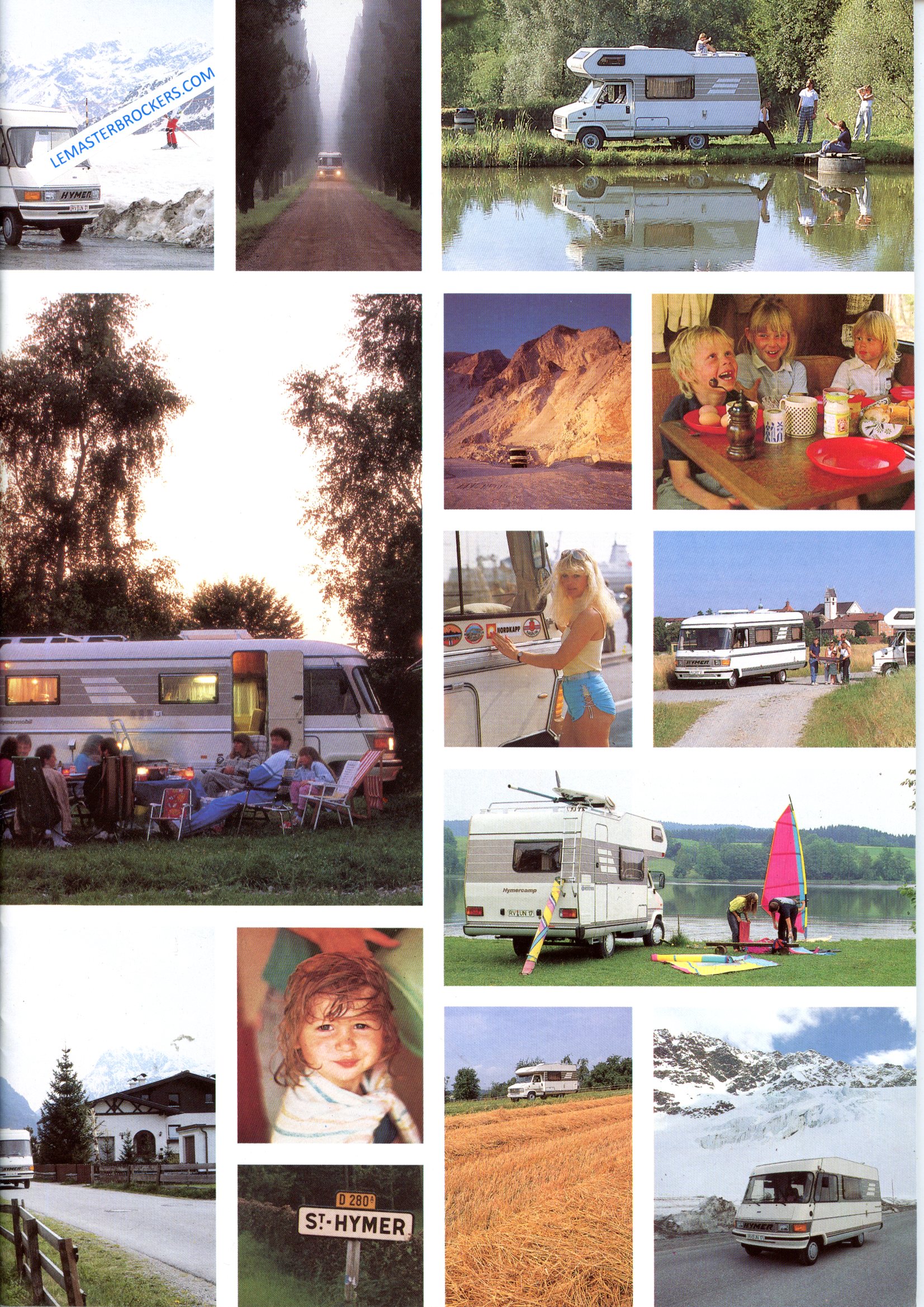 CATALOGUE HYMER 1990 HYMERCAMP HYMERTRAMP HYMERMOBIL