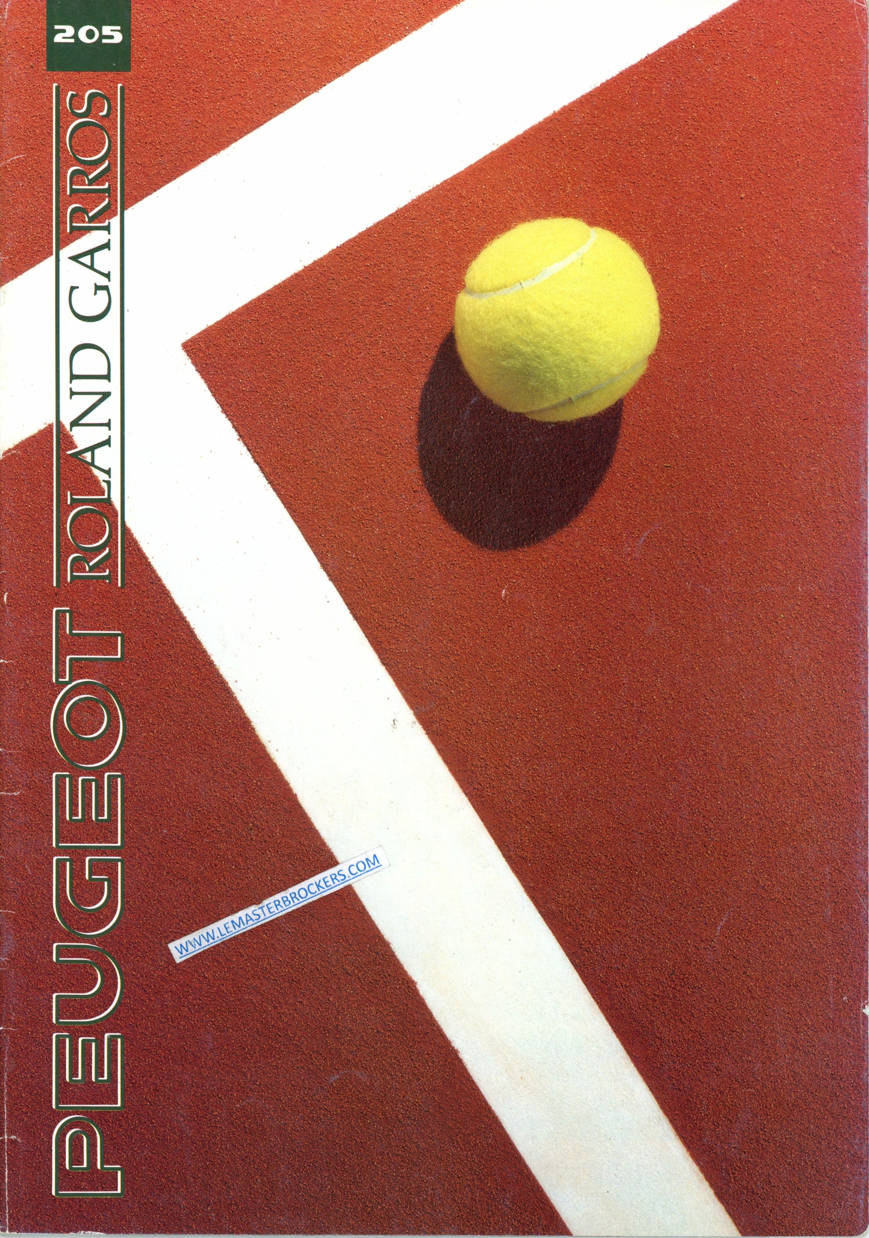 brochure PEUGEOT ROLAND GARROS 205 CABRIOLET ET 3 PORTES 1991