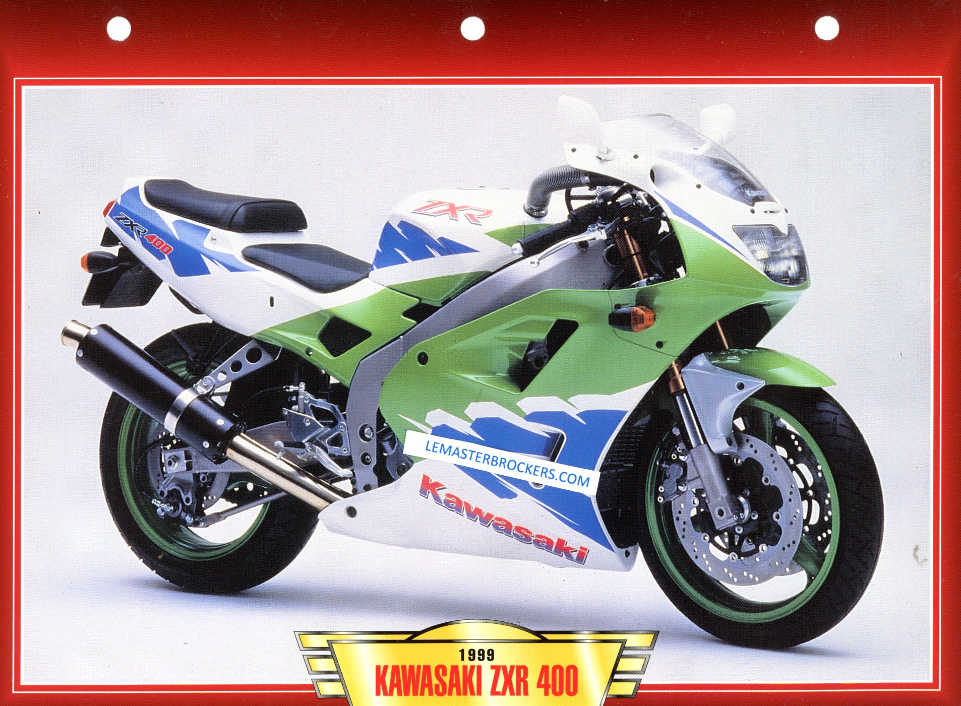KAWASAKI ZXR 400 ZXR400 1999 FICHE MOTO COLLECTION