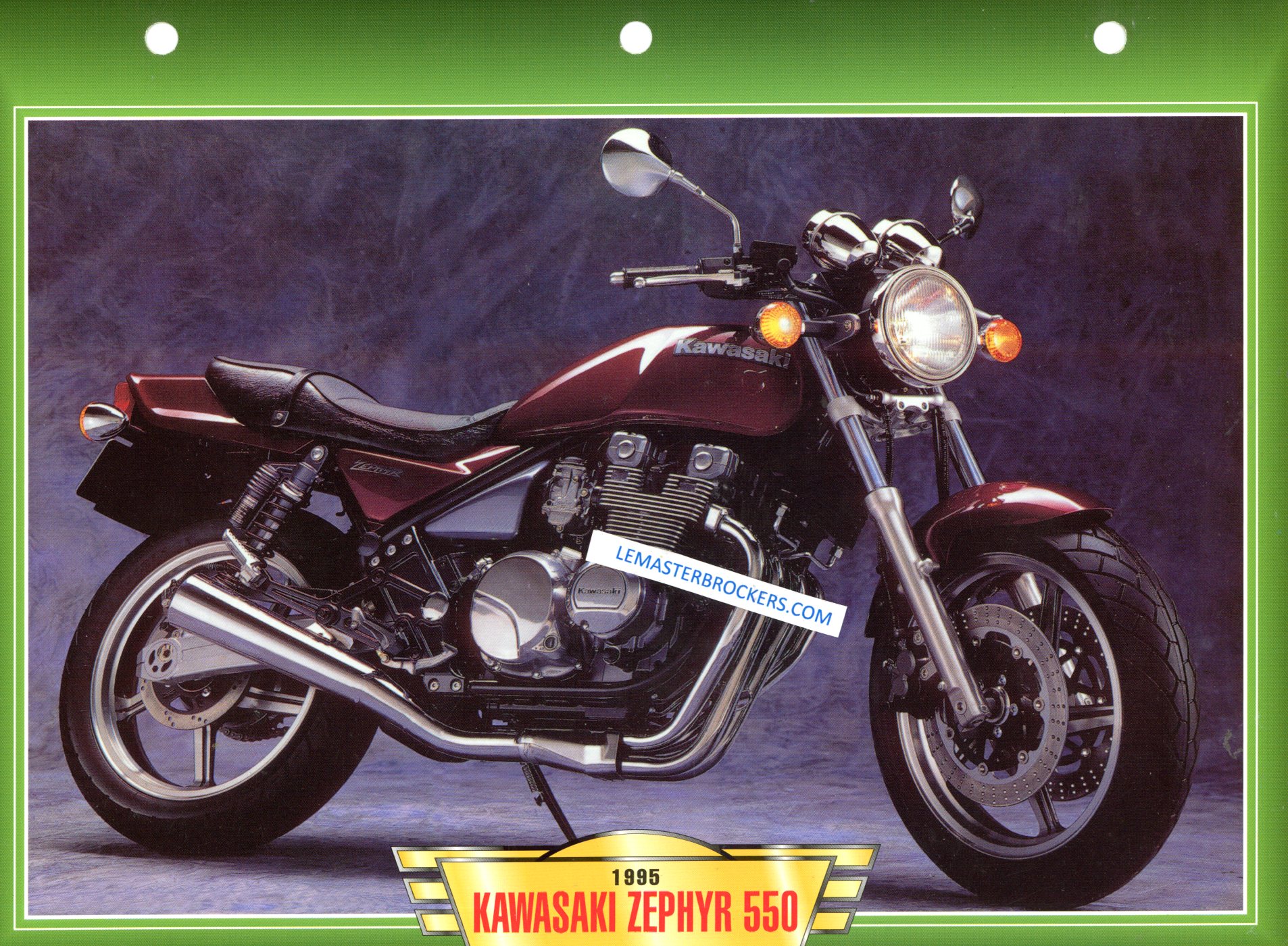 KAWASAKI ZEPHYR 550 1995 FICHE MOTO COLLECTION