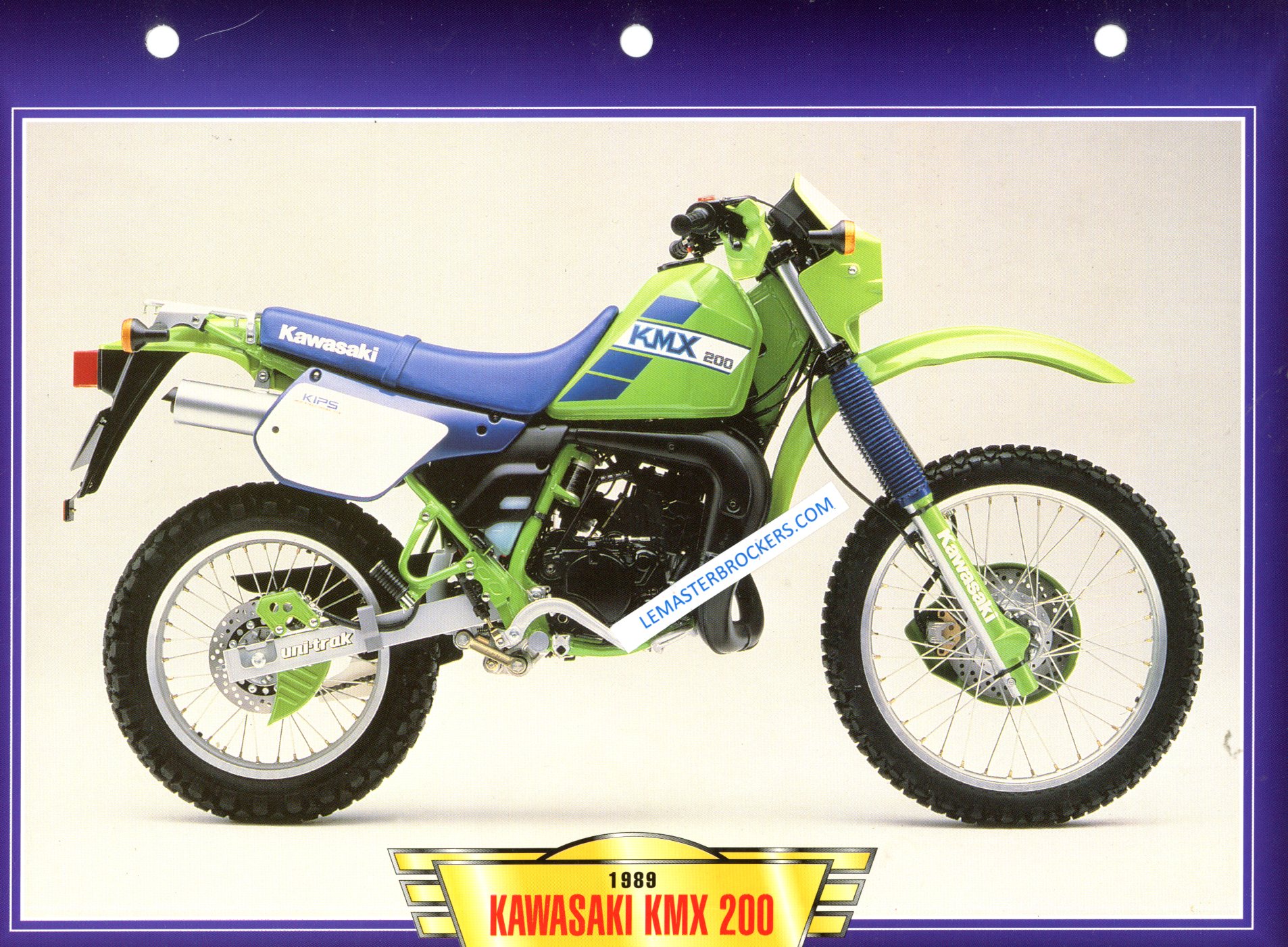 KAWASAKI KMX 200 KMX200 1989 FCHE MOTO COLLECTION