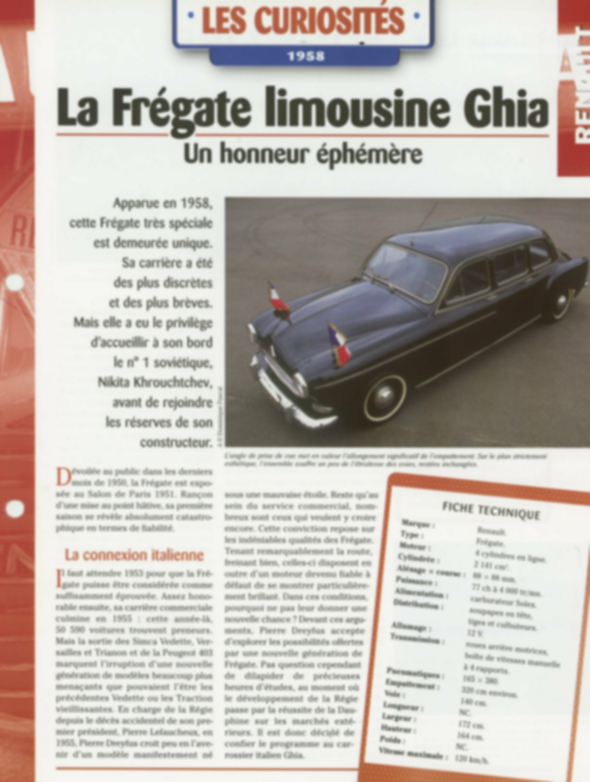 RENAULT-Frégate-ghia-limousine-1956-Fiche-auto-HACHETTE-lemasterbrockers-cars-card-french