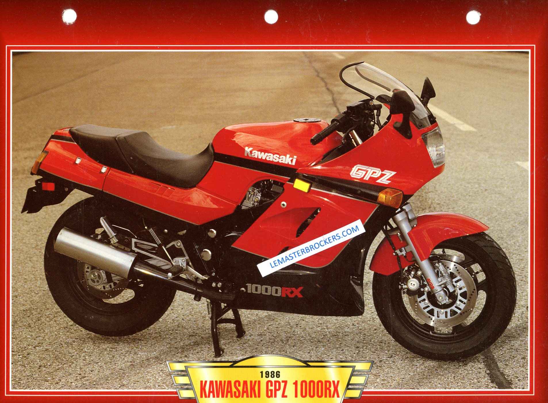 KAWASAKI GPZ 1000 RX GPZ1000RX 1986 FCHE MOTO COLLECTION