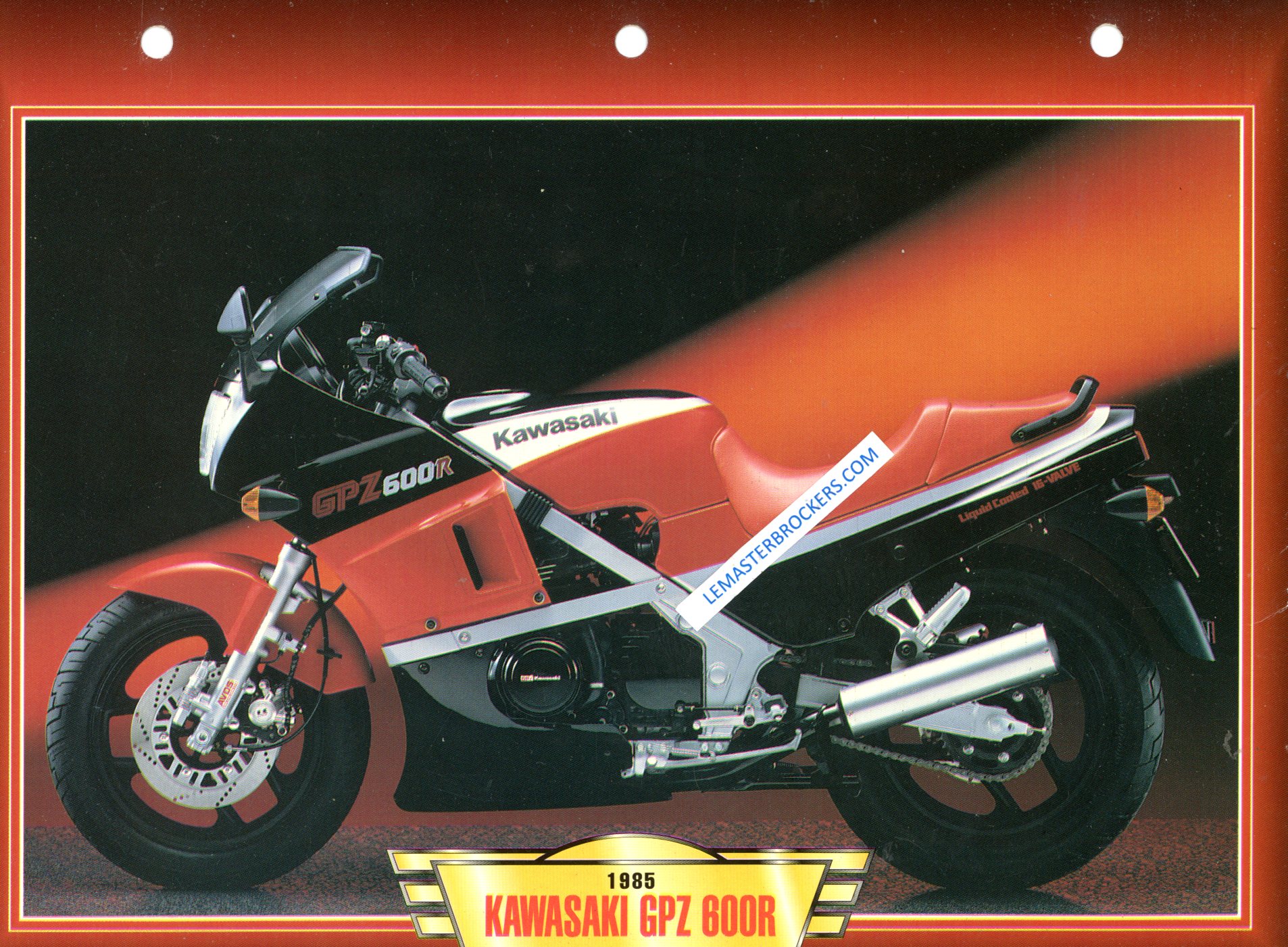 KAWASAKI GPZ 600 R GPZ600R 1985 FCHE MOTO COLLECTION