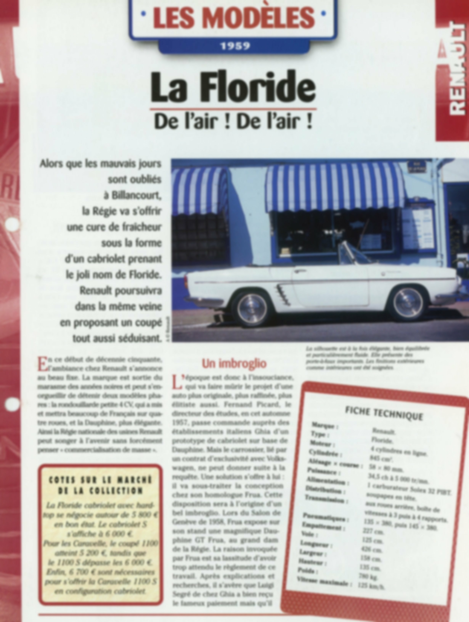 RENAULT-FLORIDE-1959-Fiche-auto-HACHETTE-lemasterbrockers-cars-card-french