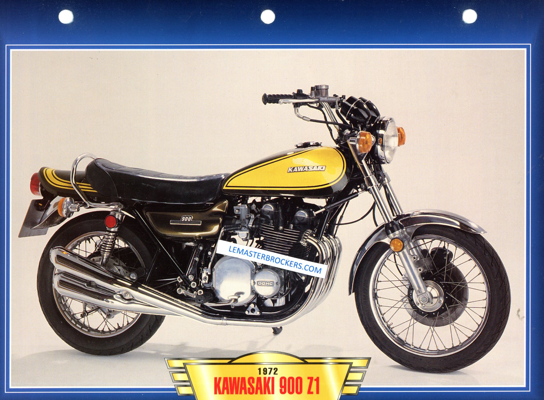 KAWASAKI 900 Z1 1972 FICHE MOTO COLLECTION