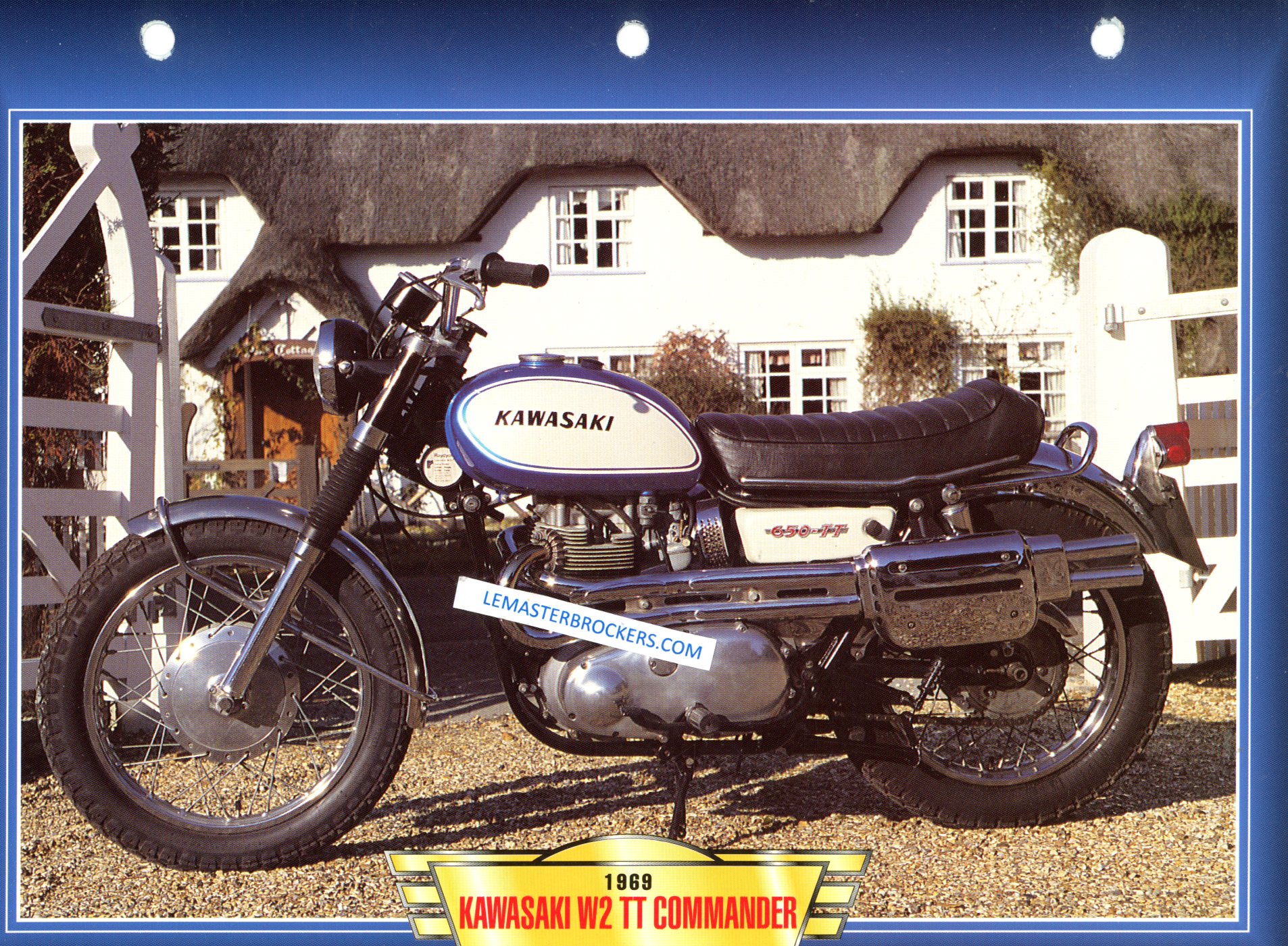 KAWASAKI W2 TT COMMANDER 1969 FICHE MOTO COLLECTION
