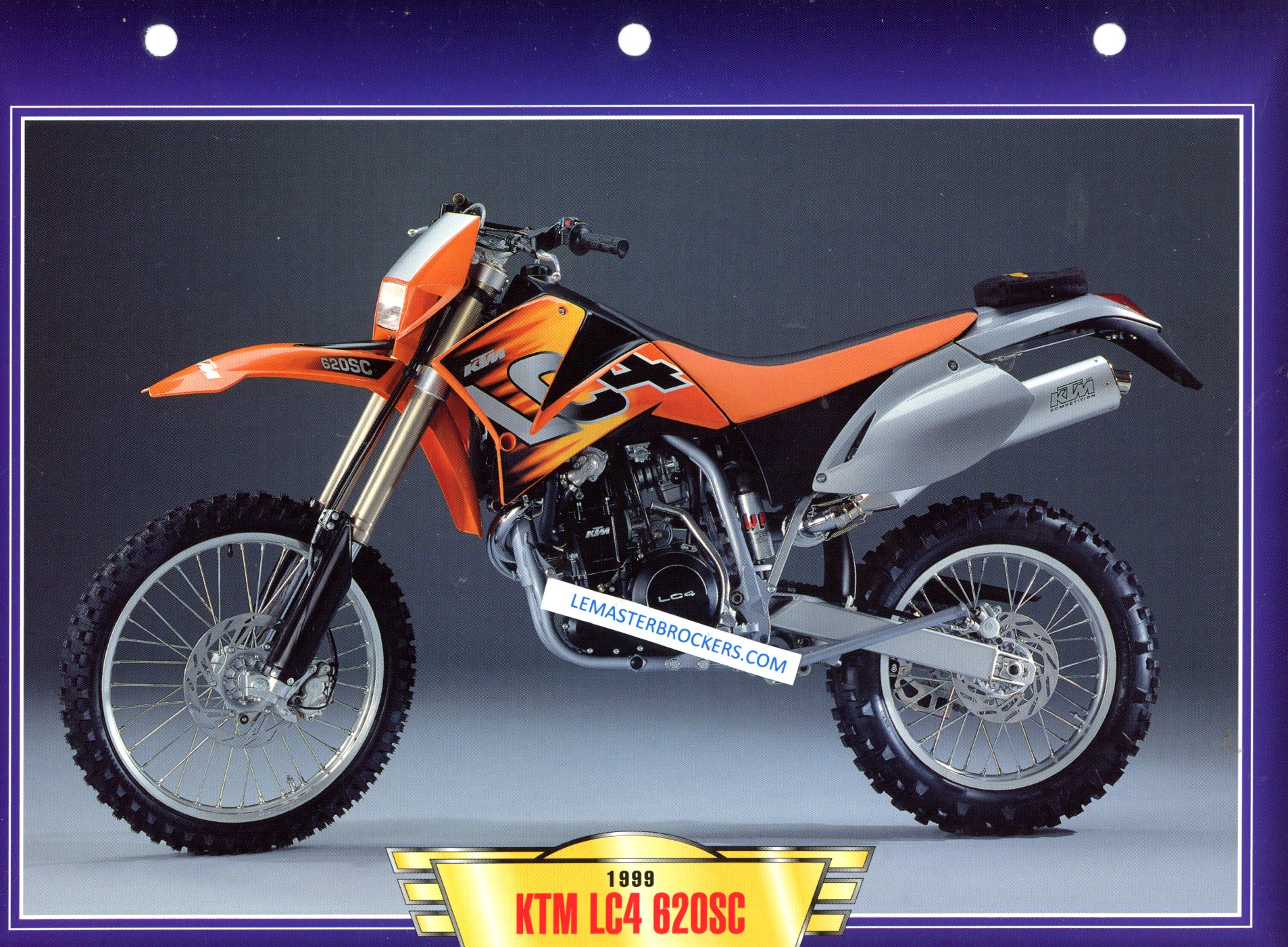KTM LC4 620 SC 1999 FICHE MOTO COLLECTION