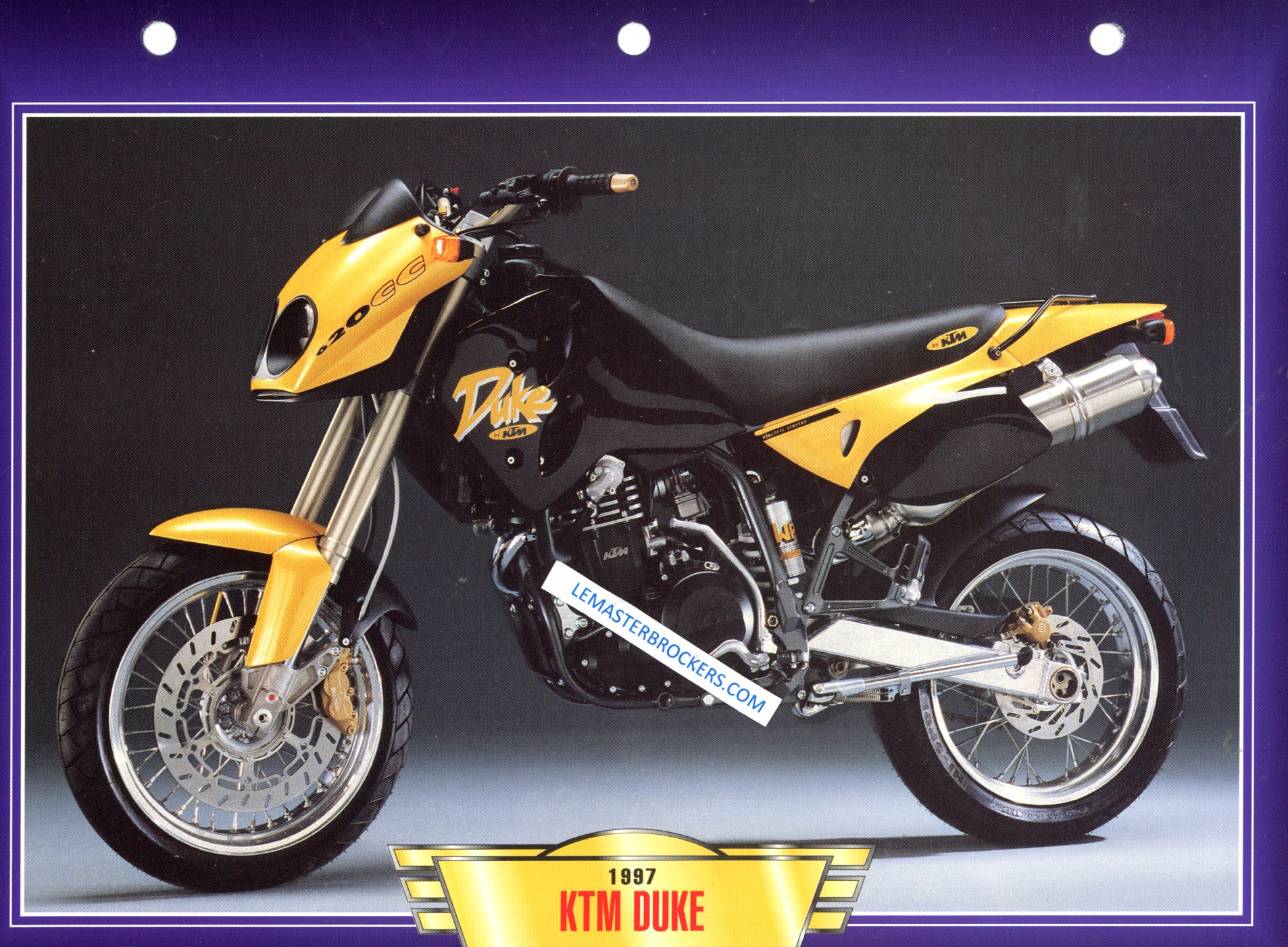 KTM DUKE 1997 FICHE MOTO COLLECTION
