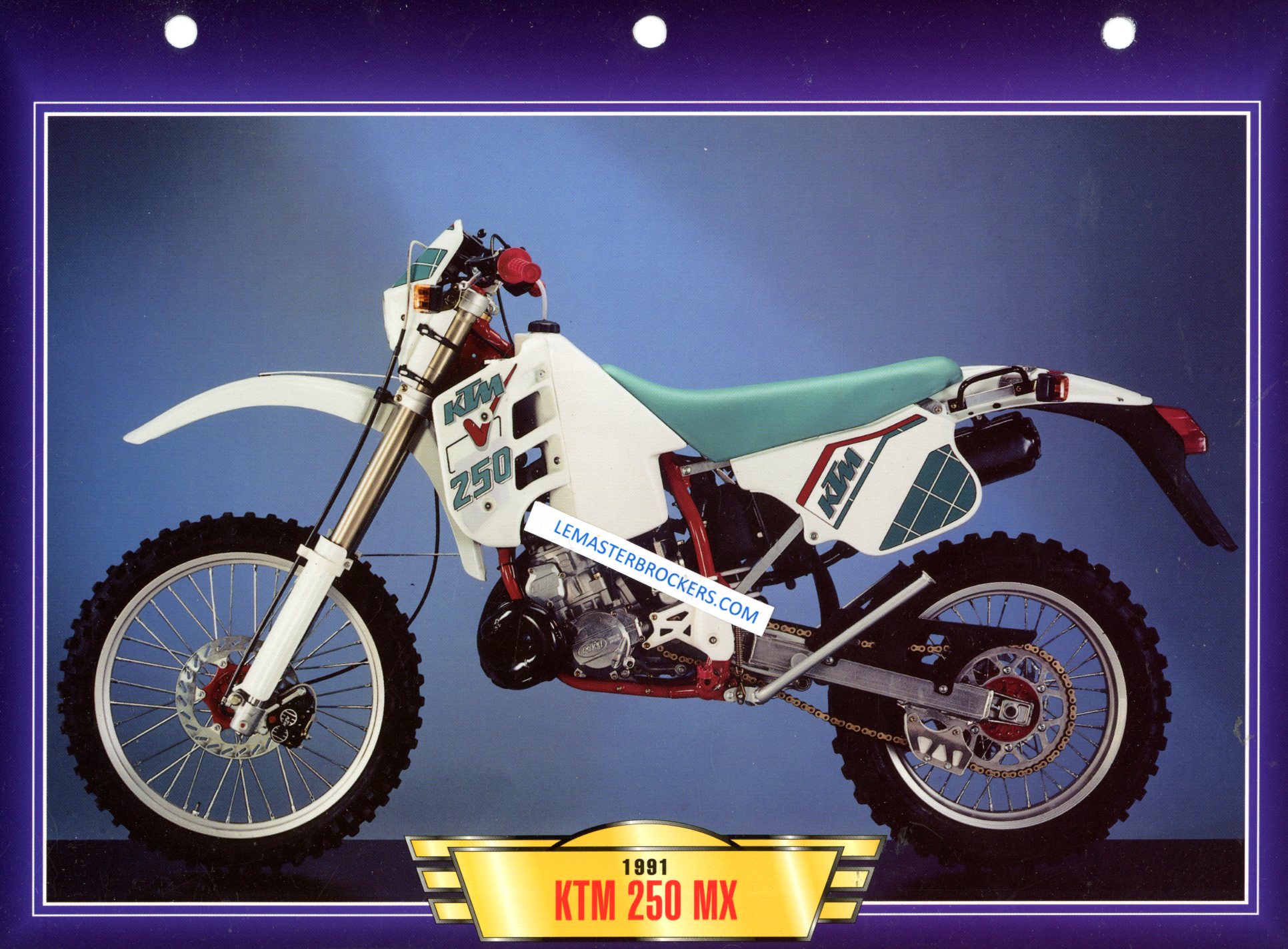 KTM 250 MX 1991 FICHE MOTO COLLECTION
