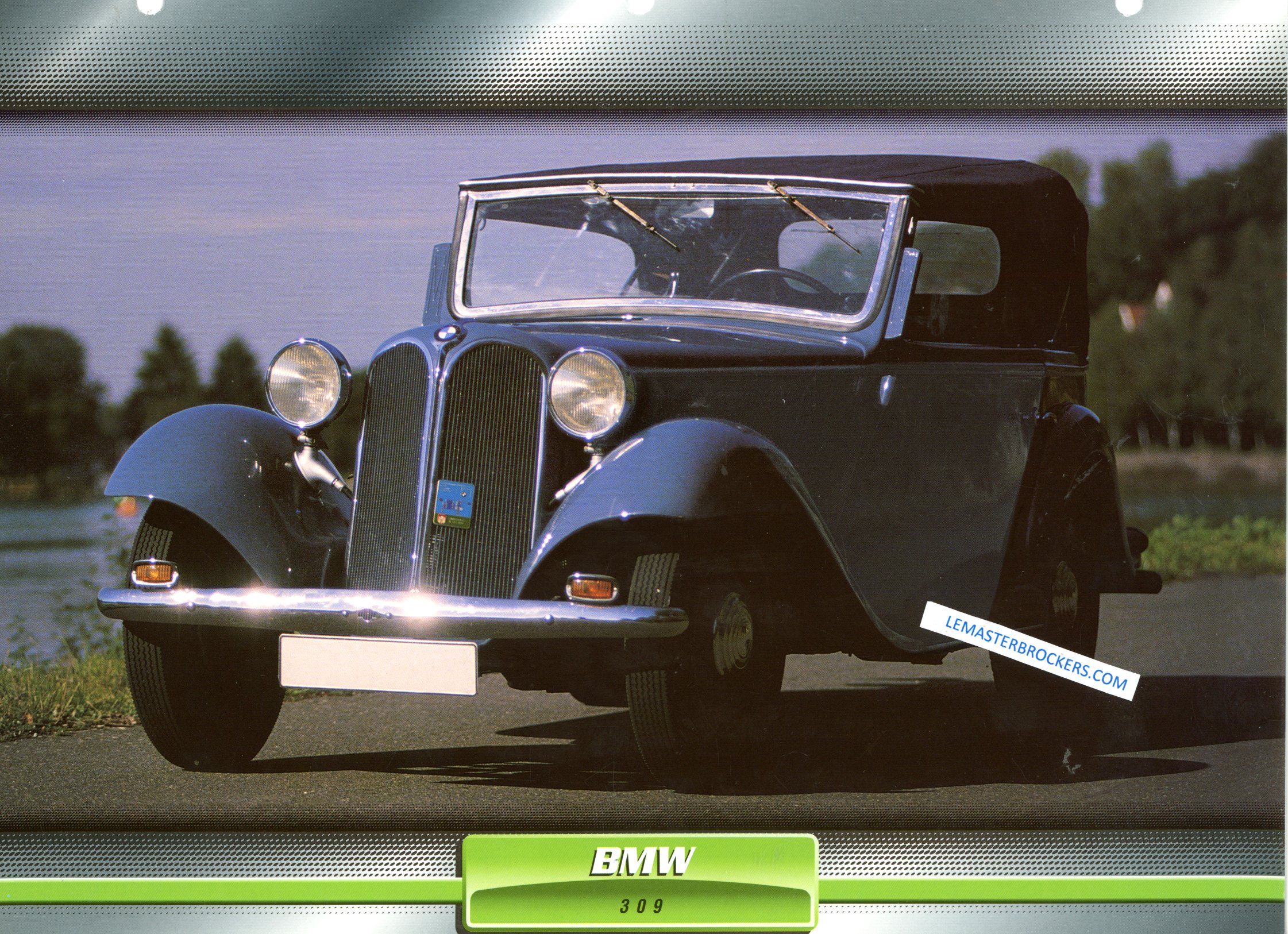 FICHE BMW 309 1935 LITTÉRATURE AUTOMOBILE CARACTÉRISTIQUES TECHNIQUES