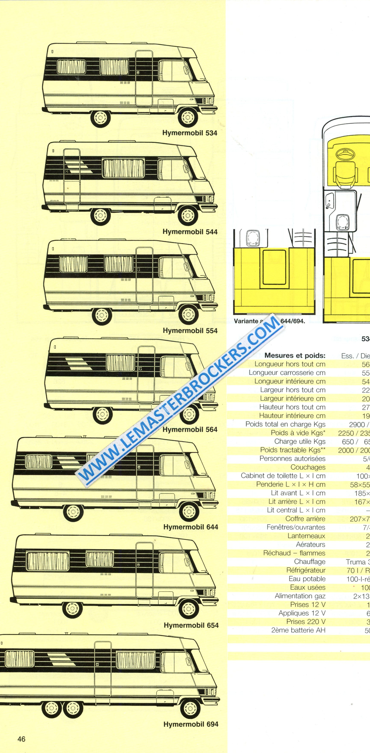 CATALOGUE HYMER 1990 HYMERMOBIL