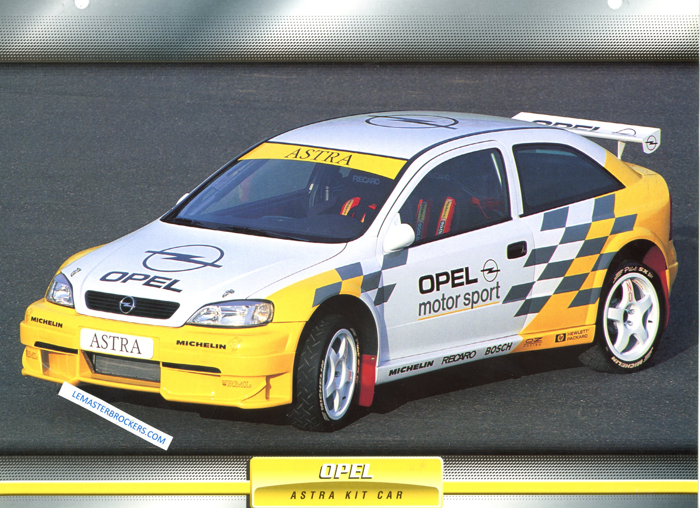 FICHE AUTO OPEL ASTRA KIT CAR 1999