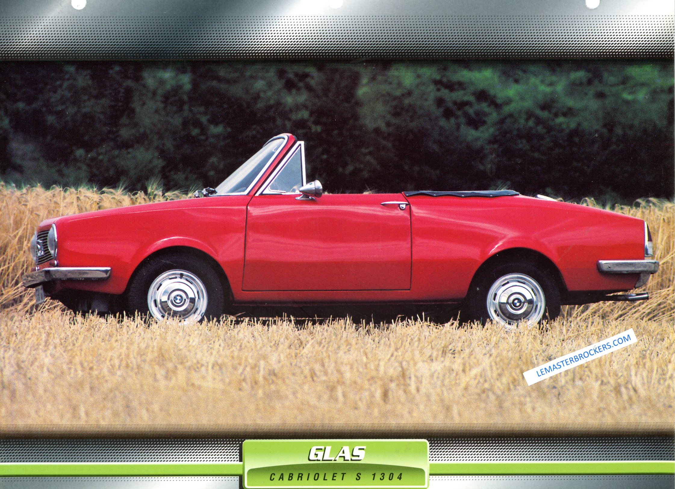 FICHE AUTO GLAS CABRIOLET S 1304 1965