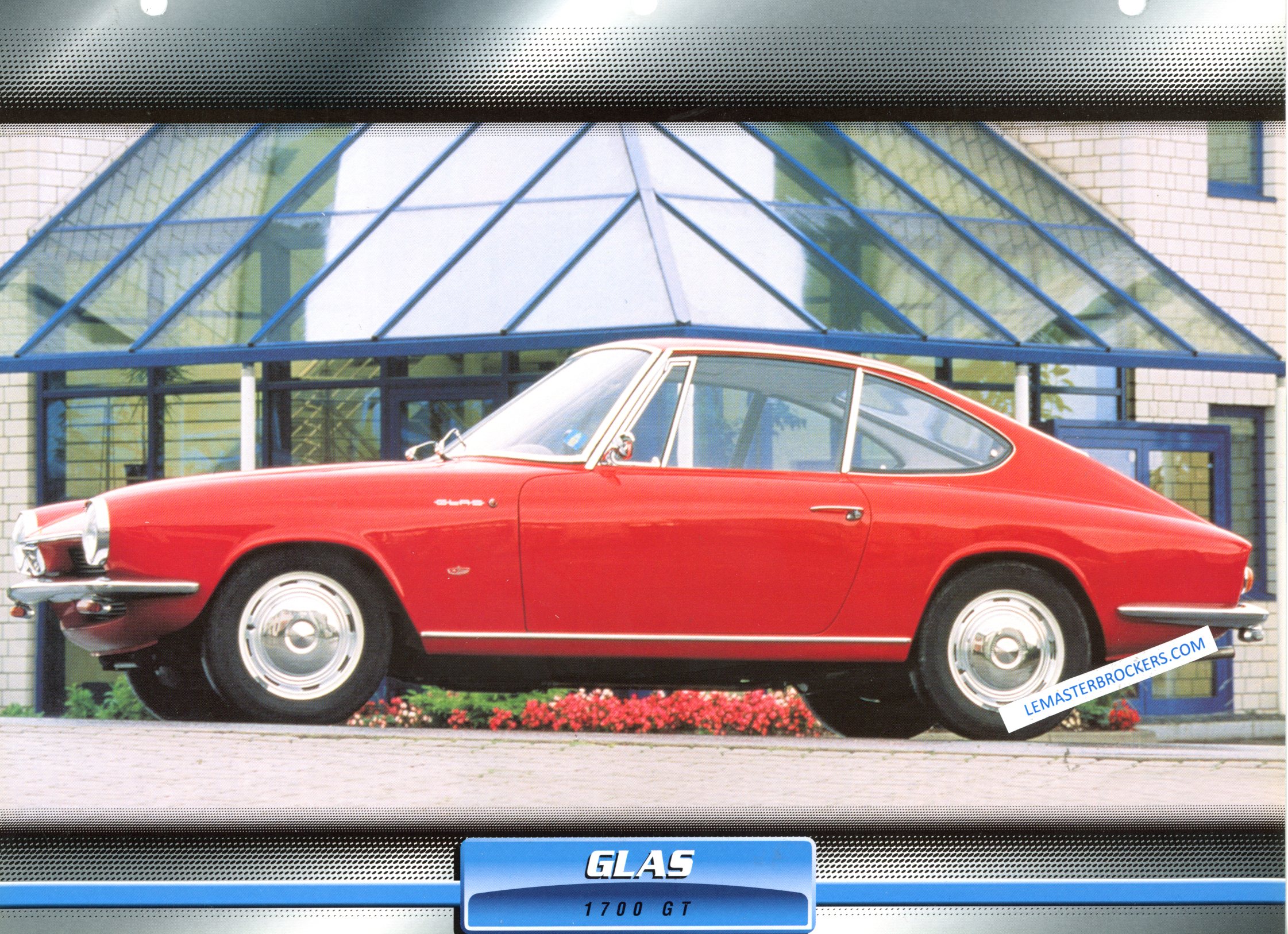 FICHE AUTO GLAS 1700 GT 1700GT 1965