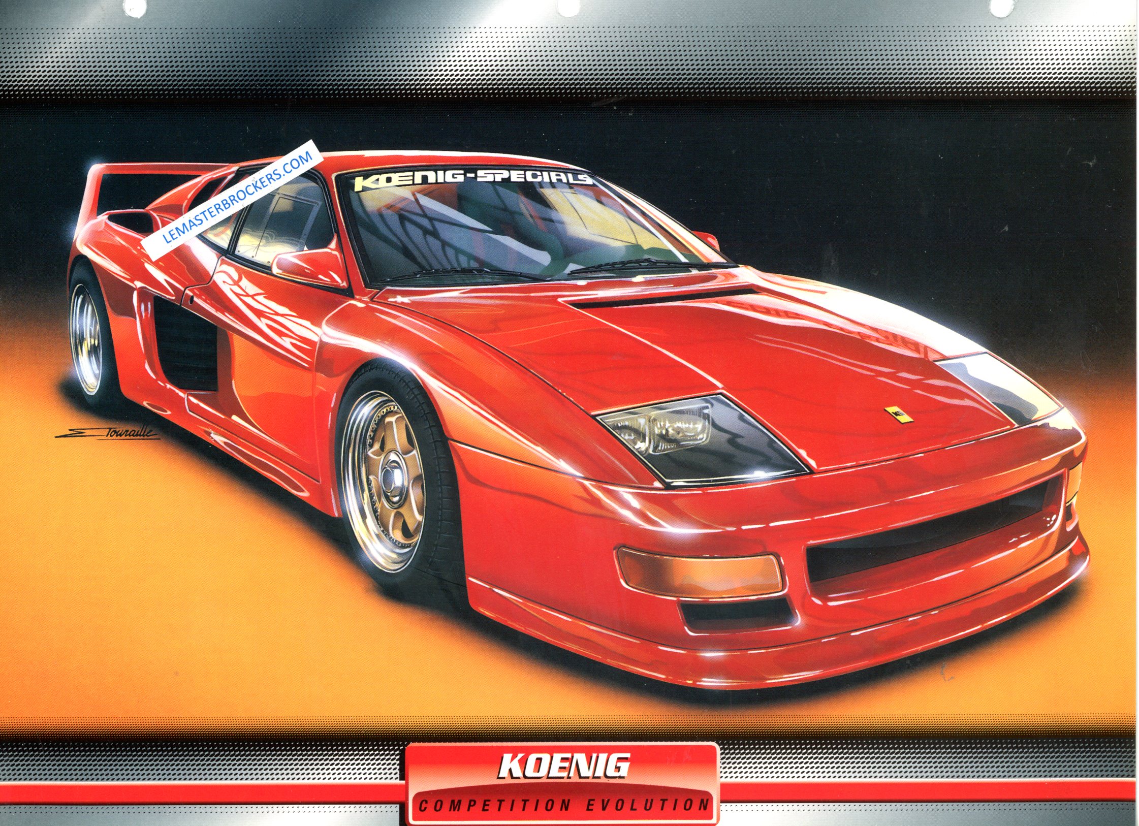 FICHE AUTO KOENIG COMPETITION EVOLUTION 1989 FERRARI