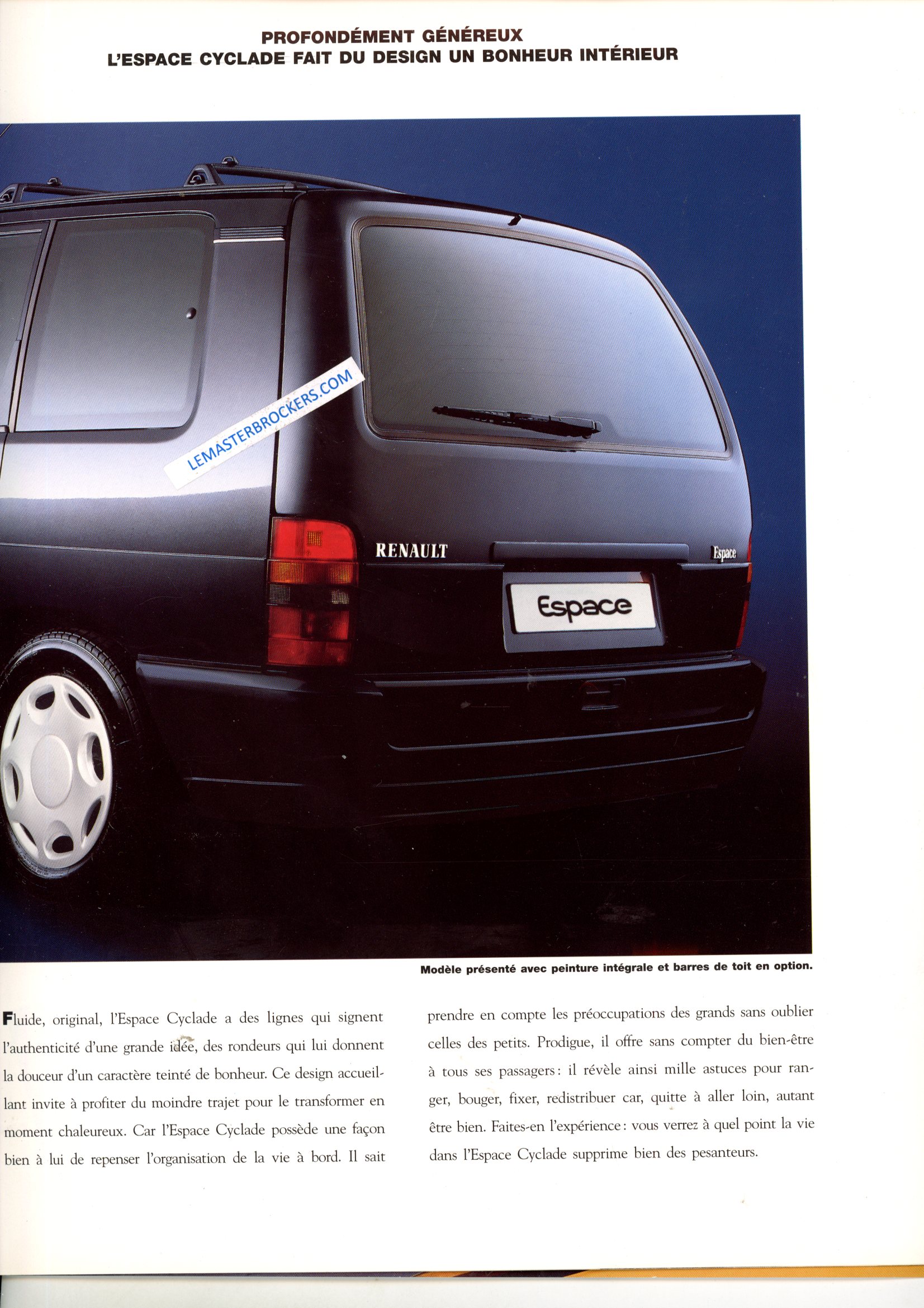 BROCHURE RENAULT ESPACE CYCLADE DE 1996 1997