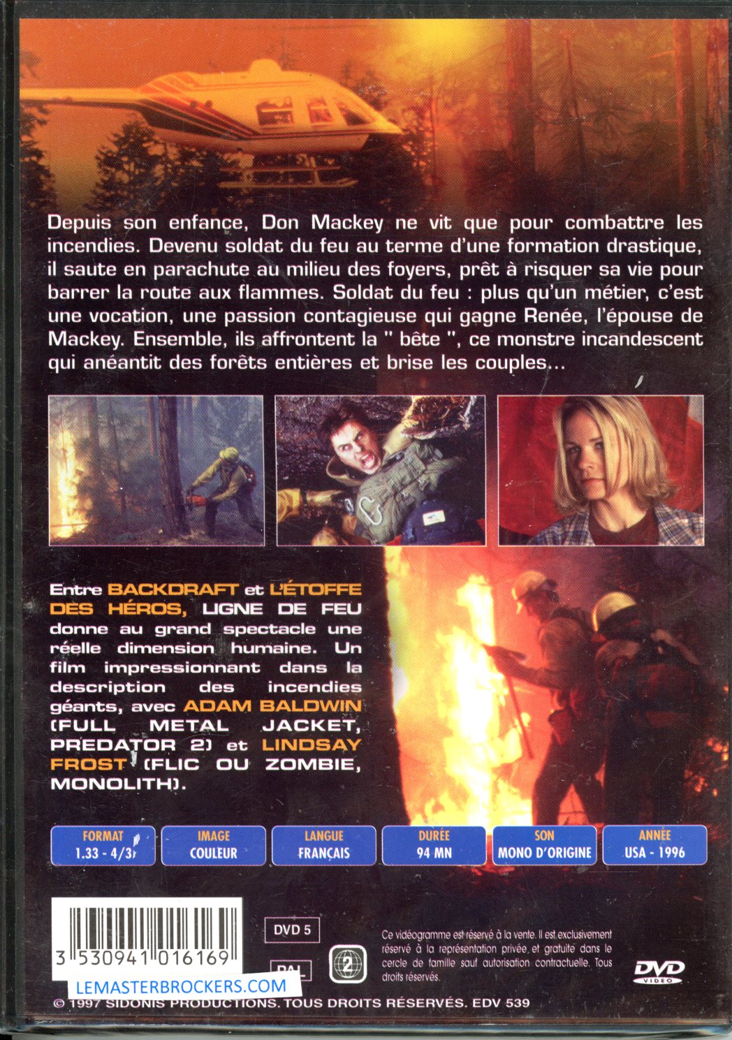 3530941016169 LIGNE DE FEU DVD NEUF