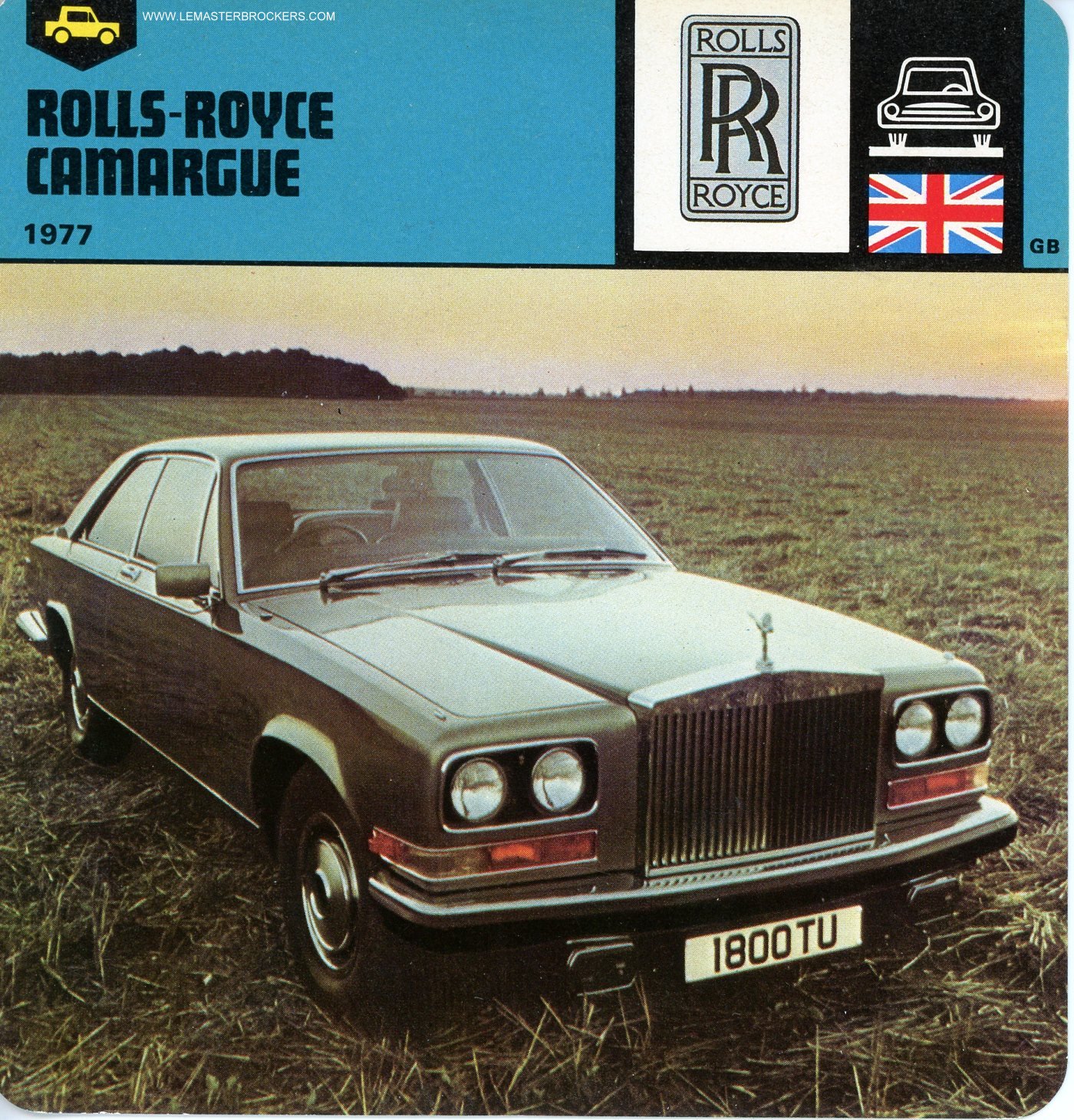 FICHE AUTO ROLLS-ROYCE CAMARGUE 1977