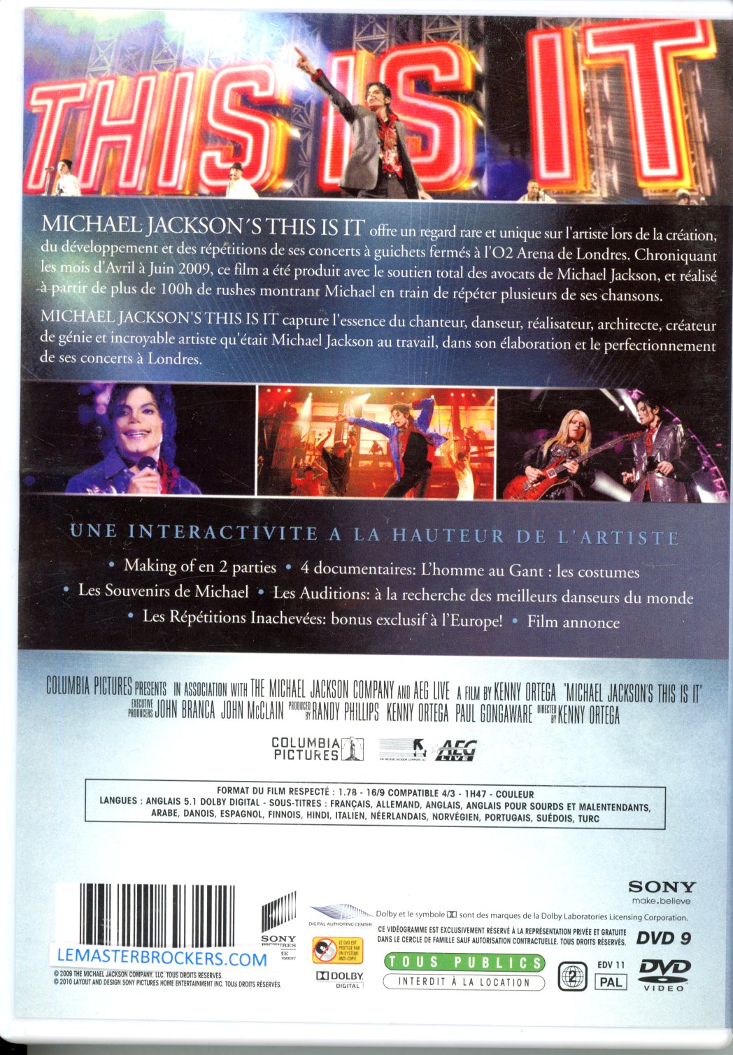 3333297693202  MICHAEL JACKSON  1DVD