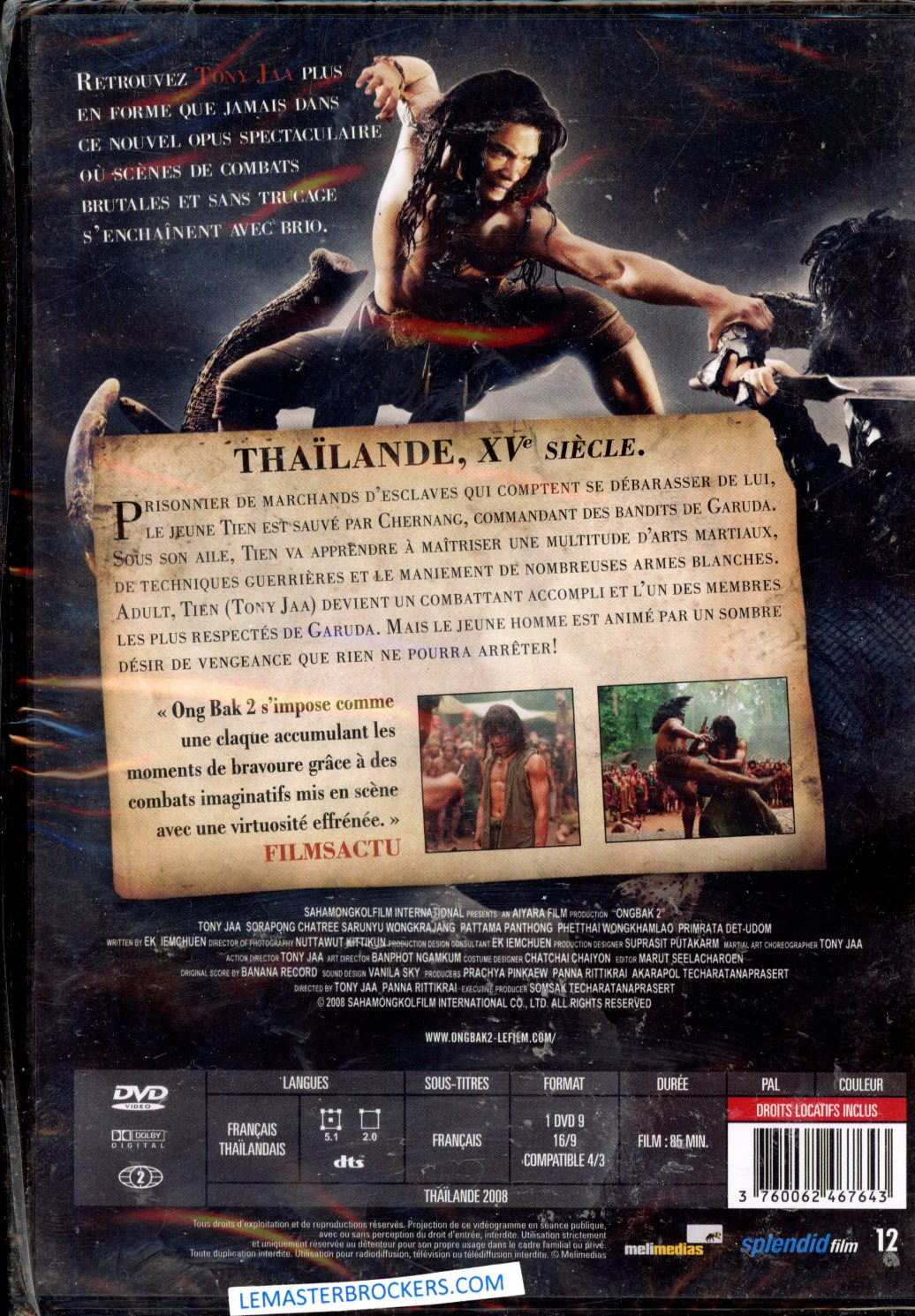 3760062467643 DVD ONG BAK - TONY JAA