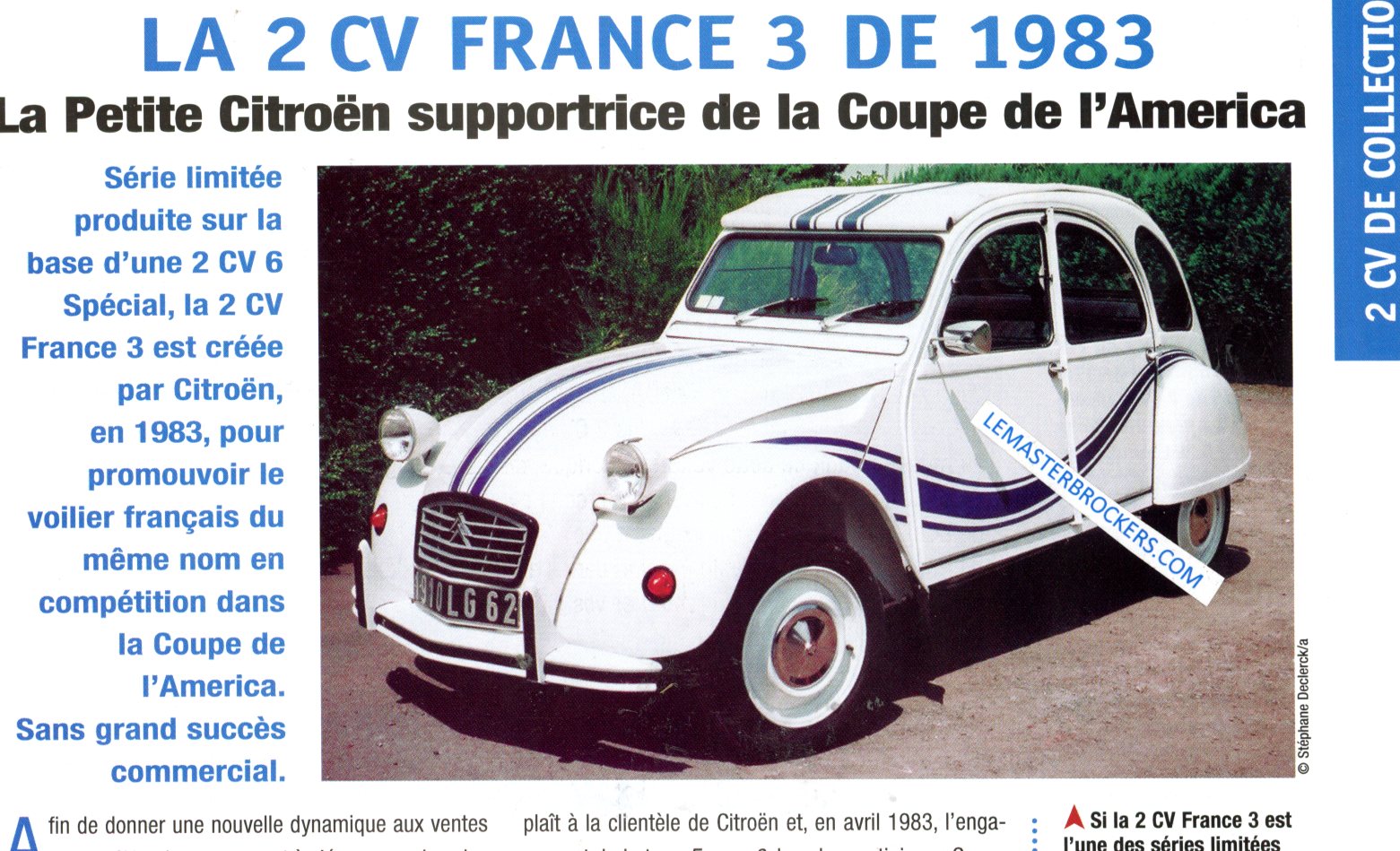 CITROËN 2 CV FRANCE 3 DE 1983