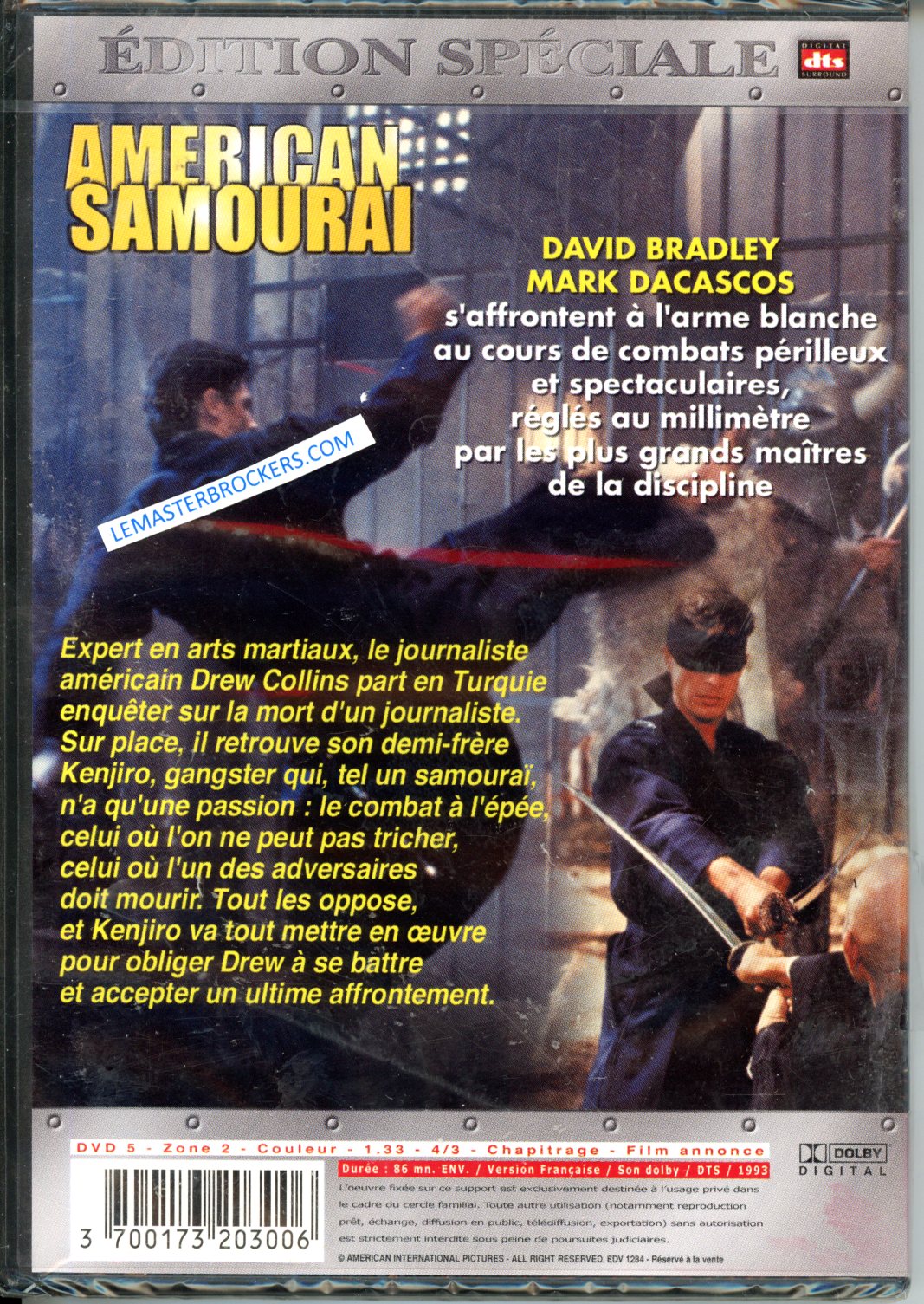 3700173203006 AMERICAN SAMOURAÏ DVD NEUF